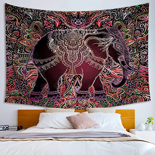 Color Duty 86X58In Double-Sided Pattern Tapestry Mandala Elephant Tapestry And Skeleton Astronaut Tapestries Bohemian Style Wall Decoration Tapestries Art Wall Hanging For Bedroom Living Room #TOP1