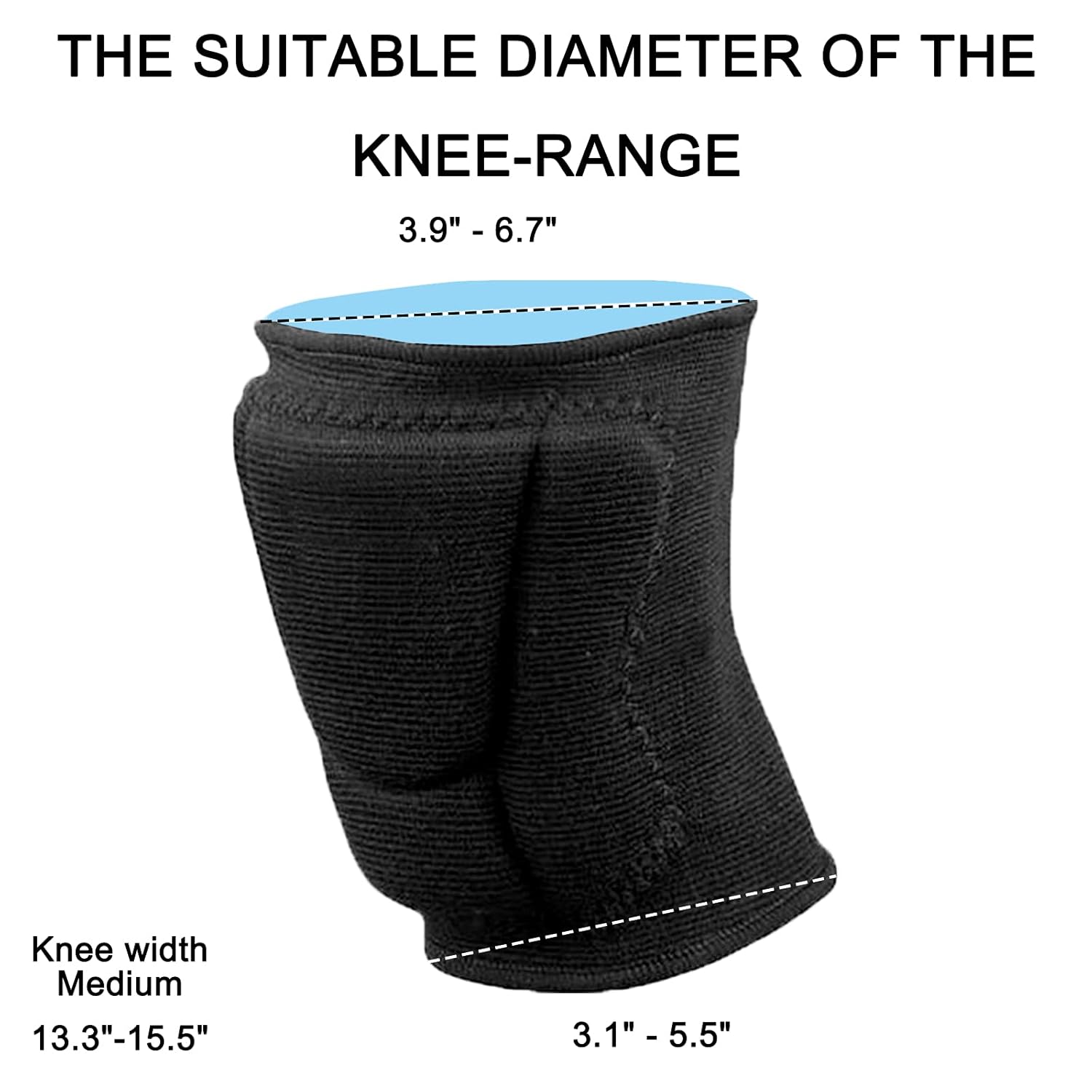 Volleyball Knee Pads, Multifunctional knee pad for Junior Youth, Unisex 1 Pair (Black, Medium): Industrial & Scientific