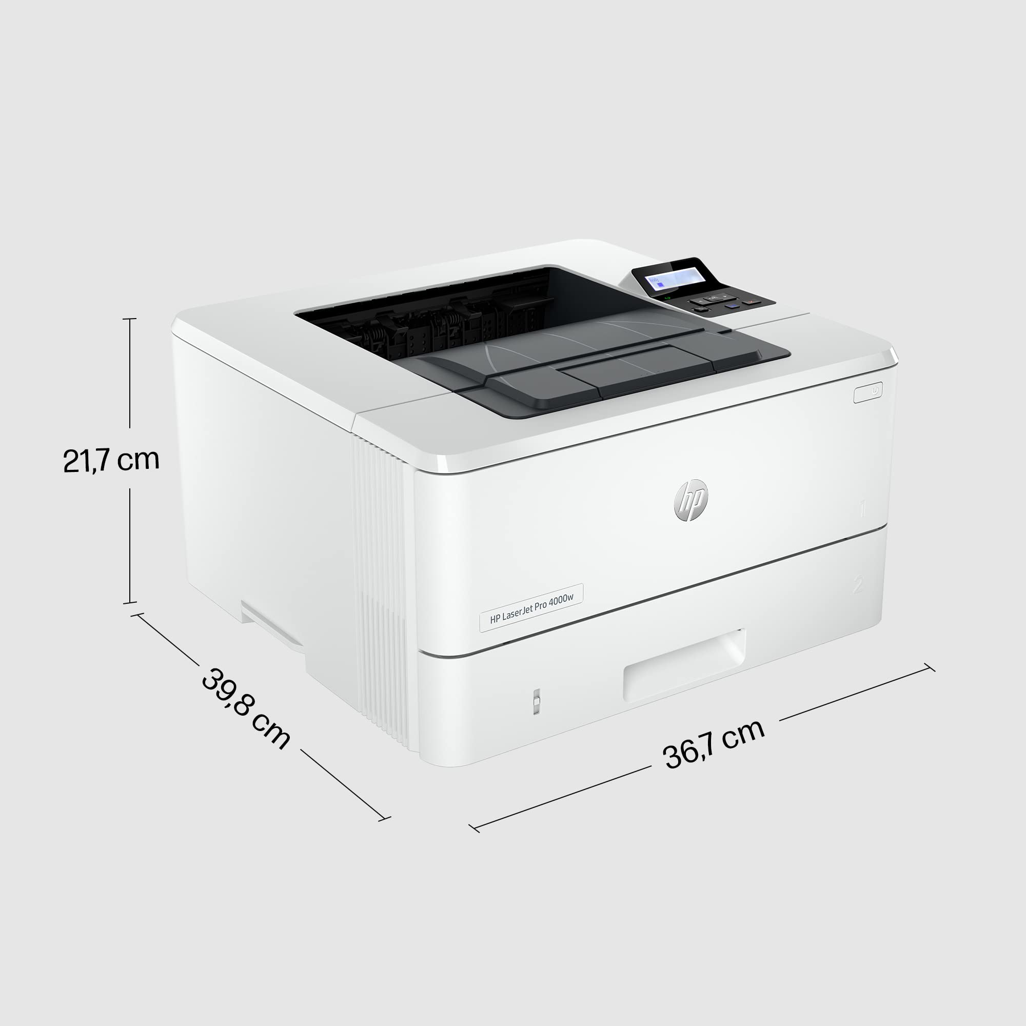 HP LaserJet Pro 4002dw Laserdrucker, Automatischer beidseitiger Druck, Hohe Druckgeschwindigkeit, WiFi, Hi-Speed USB, Ethernet, Smart App, Wolf Pro Security