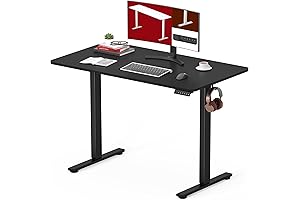 SANODESK Sit Stand Desk - Electric Height Adjustable Desk with 6-Button Controller,...