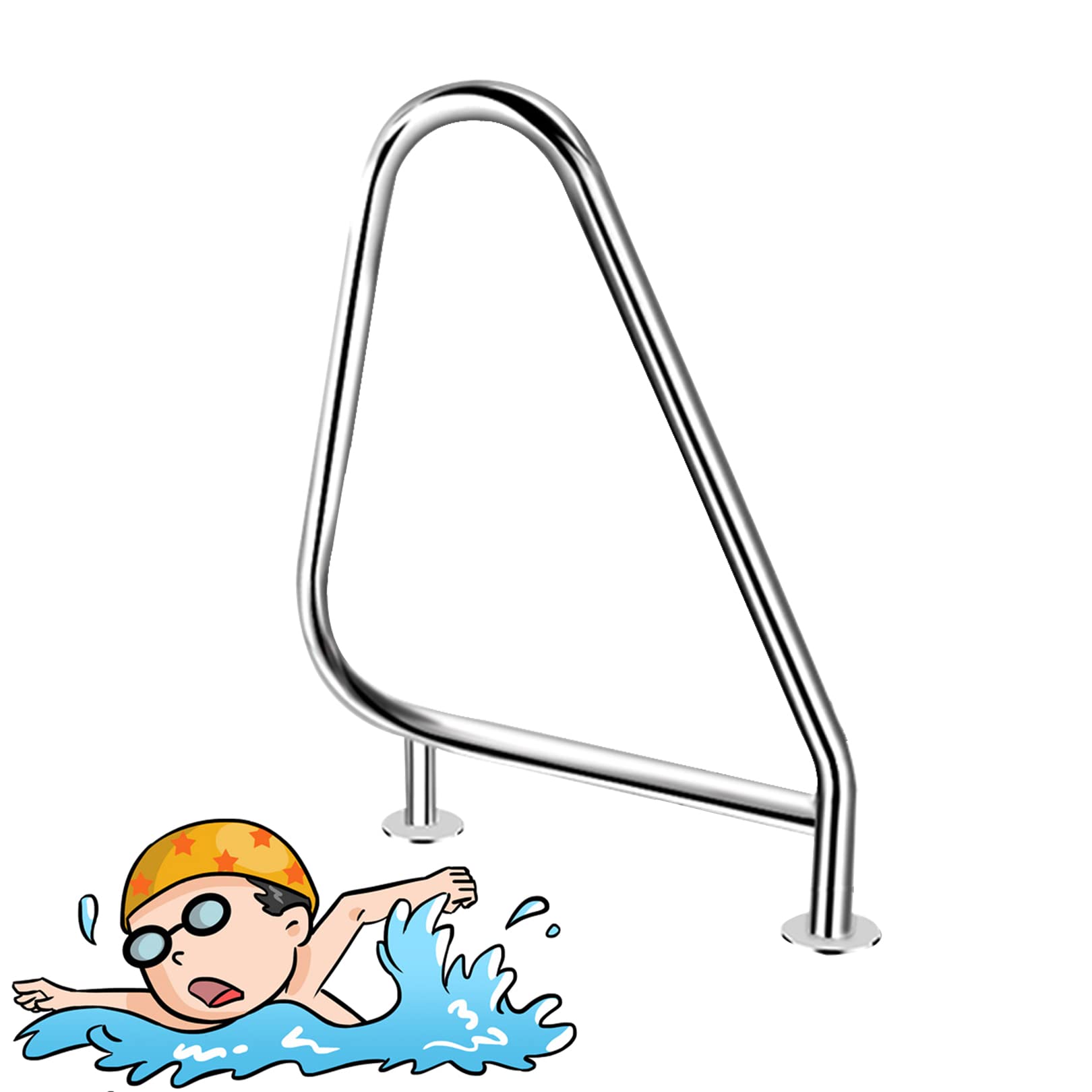 Rampe de piscine en inox 304 économique avec accessoires de pose