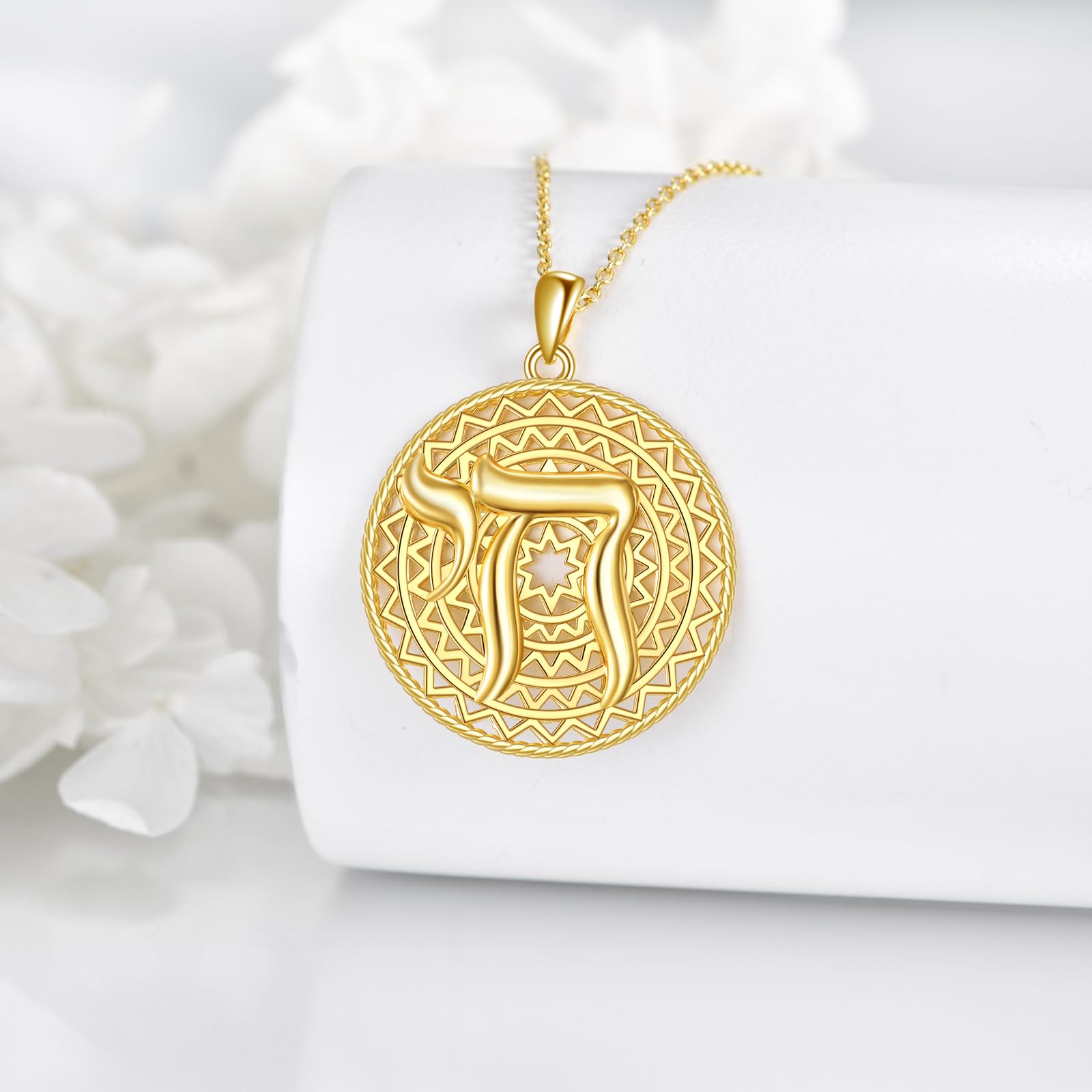 POPLYKE OM/Chai collana ebraica in argento Sterling gioielli messianici regalo ebraico per le donne