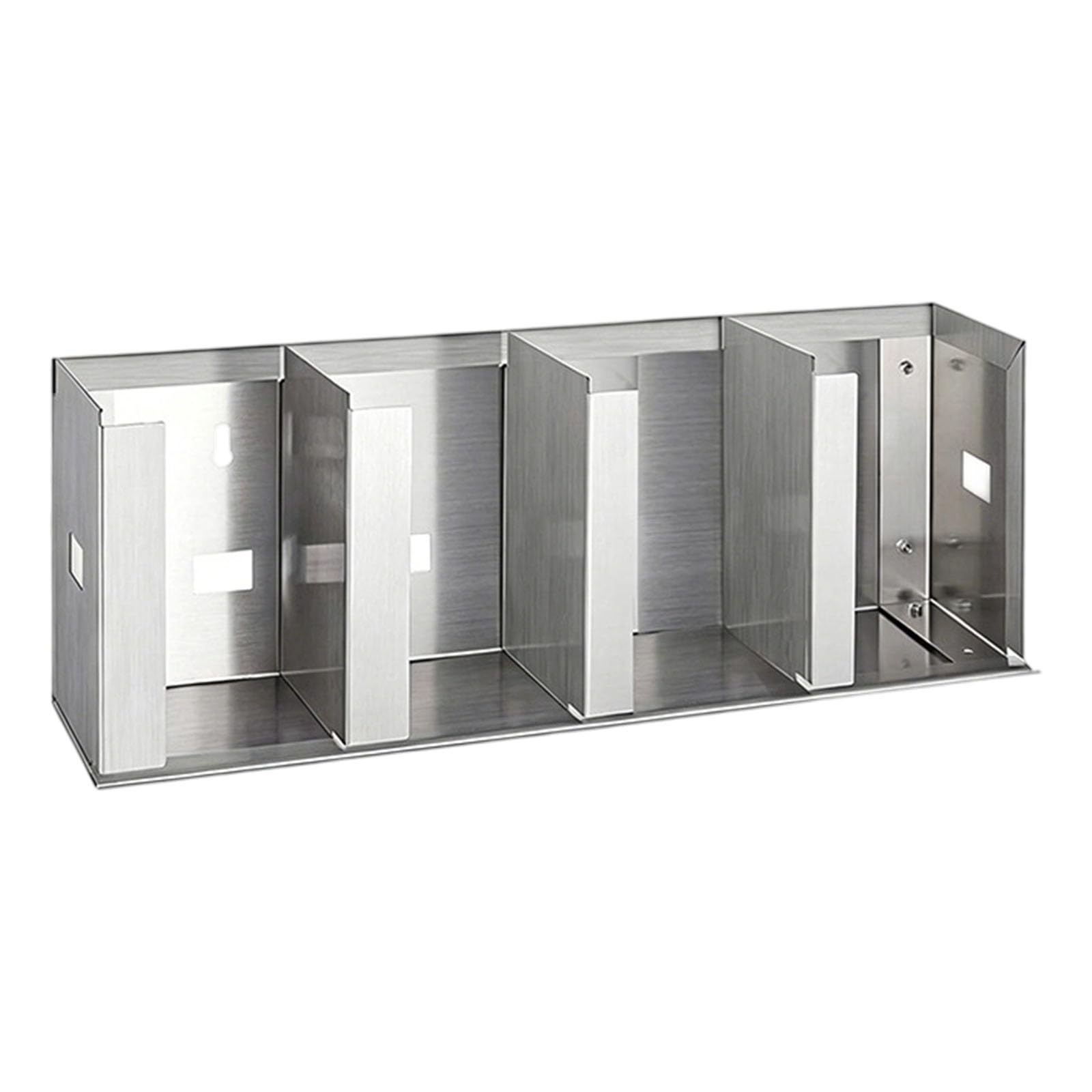 APGLSXY Multiple Slot Cup Lid Holder Rustproof Stainless Steel Shelf for Countertop 4 Section Kitchen Storage Shelf