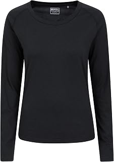 Mountain Warehouse Bamboo Womens Loungewear Top - Eco-Friendly, Quick Wicking, Quick Drying, Antibacterial - Best for Winter Camping, Outdoors, Travelling & Hiking Black 24