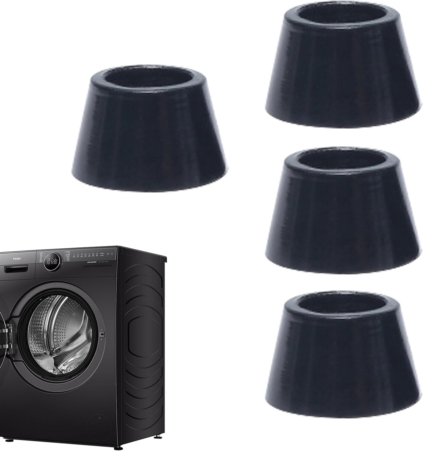 Round Rubber Feet Bumpers - 4PCS Rubber Leg Tips Screw On,Soft Feet Pads Not Included Screws, Floor Protectors for Tables, Sofas, Electronics and Appliances