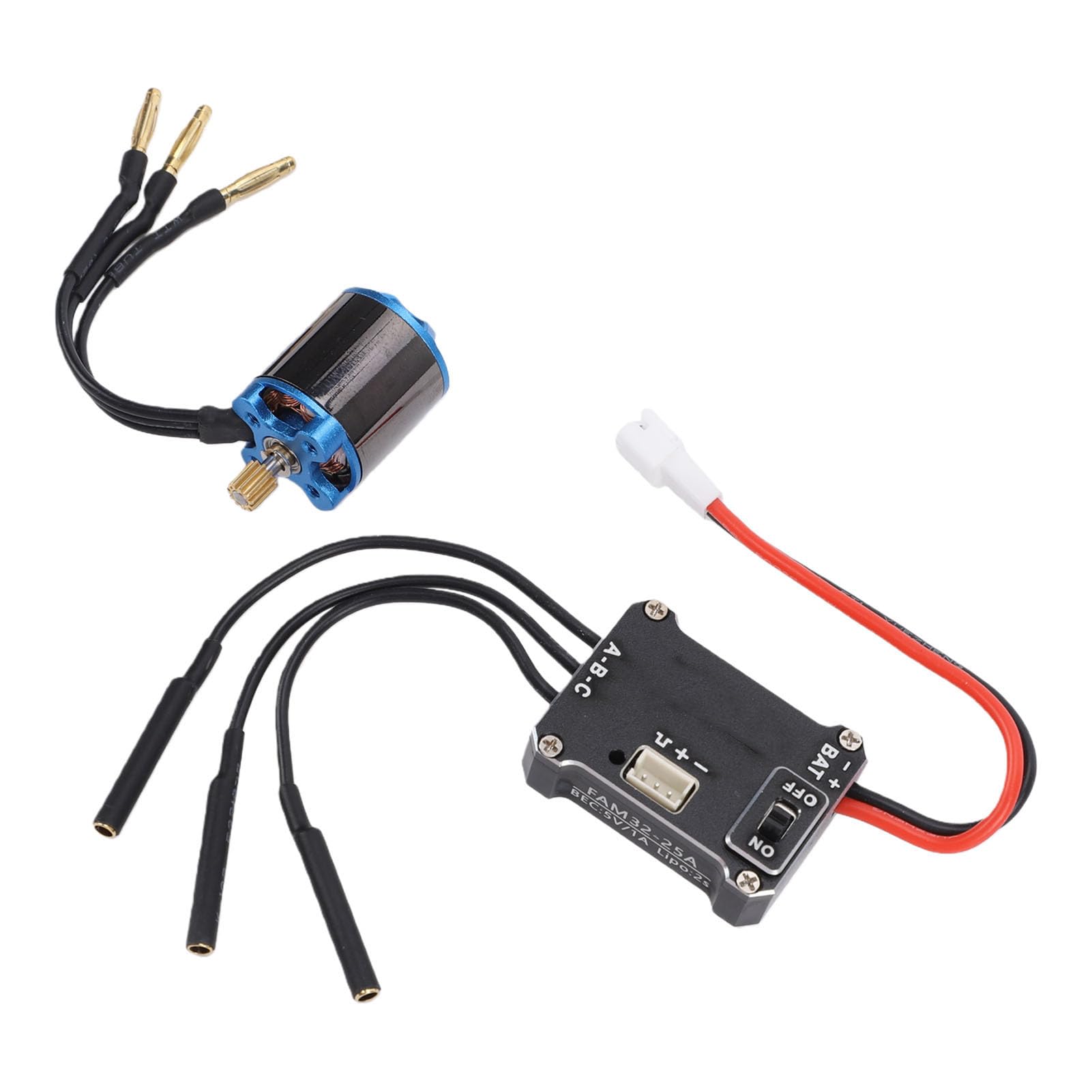 Cocoarm RC Bezszczotkowy Silnik ESC Zestaw do 1/30 RC Crawler, 5000KV 25A