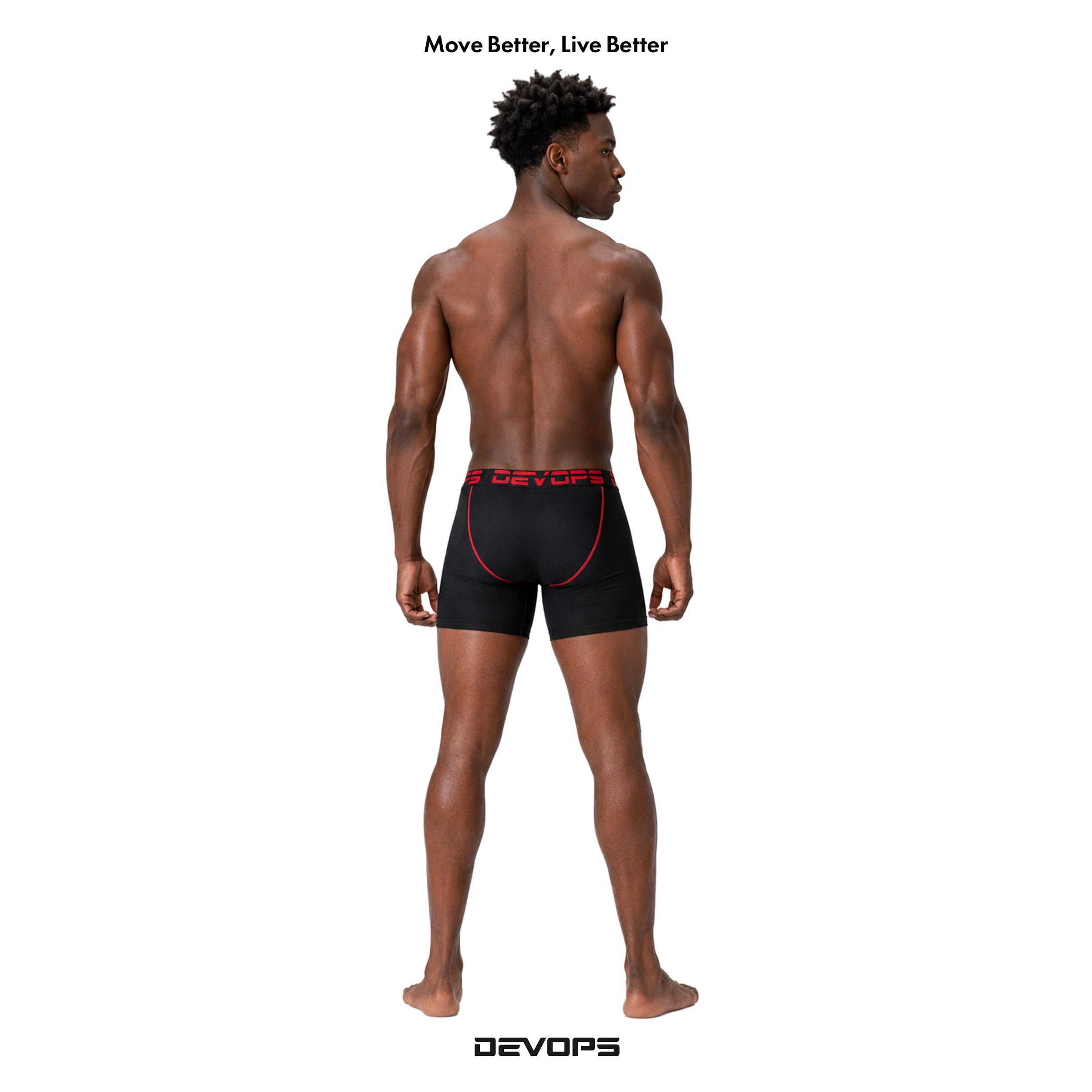 DEVOPS Calzoncillos tipo bóxer de malla para hombre, de 6 pulgadas (paquete de 3)