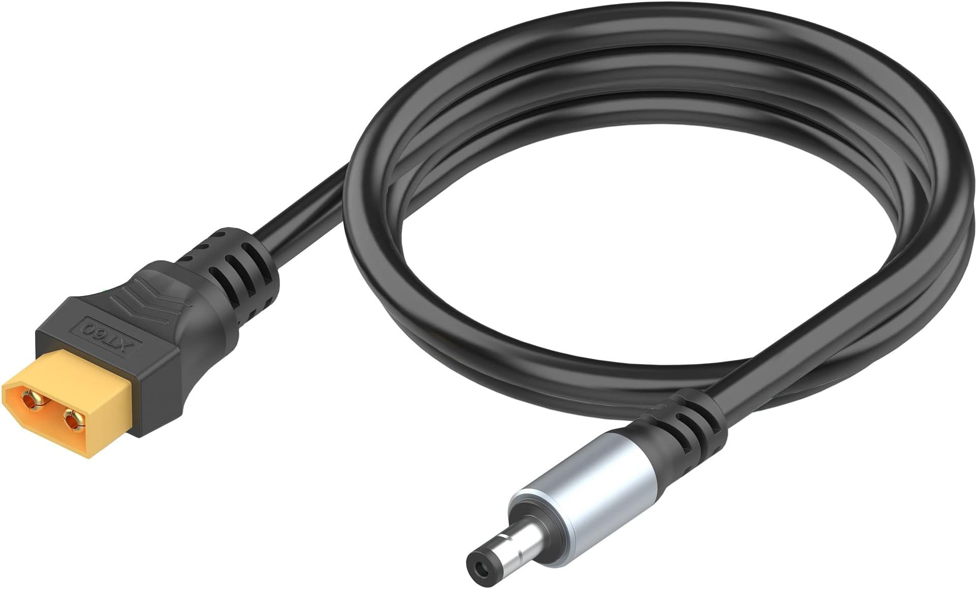 3.3FT XT60 Male to DC5521 Power Cable, XT60 to DC 5.5mm x 2.1mm Male Adapter Cord for FPV Goggles, Remote Control Car Model Toys, RV Power Cord and Energy Storage Power Extension Line etc. (1M)