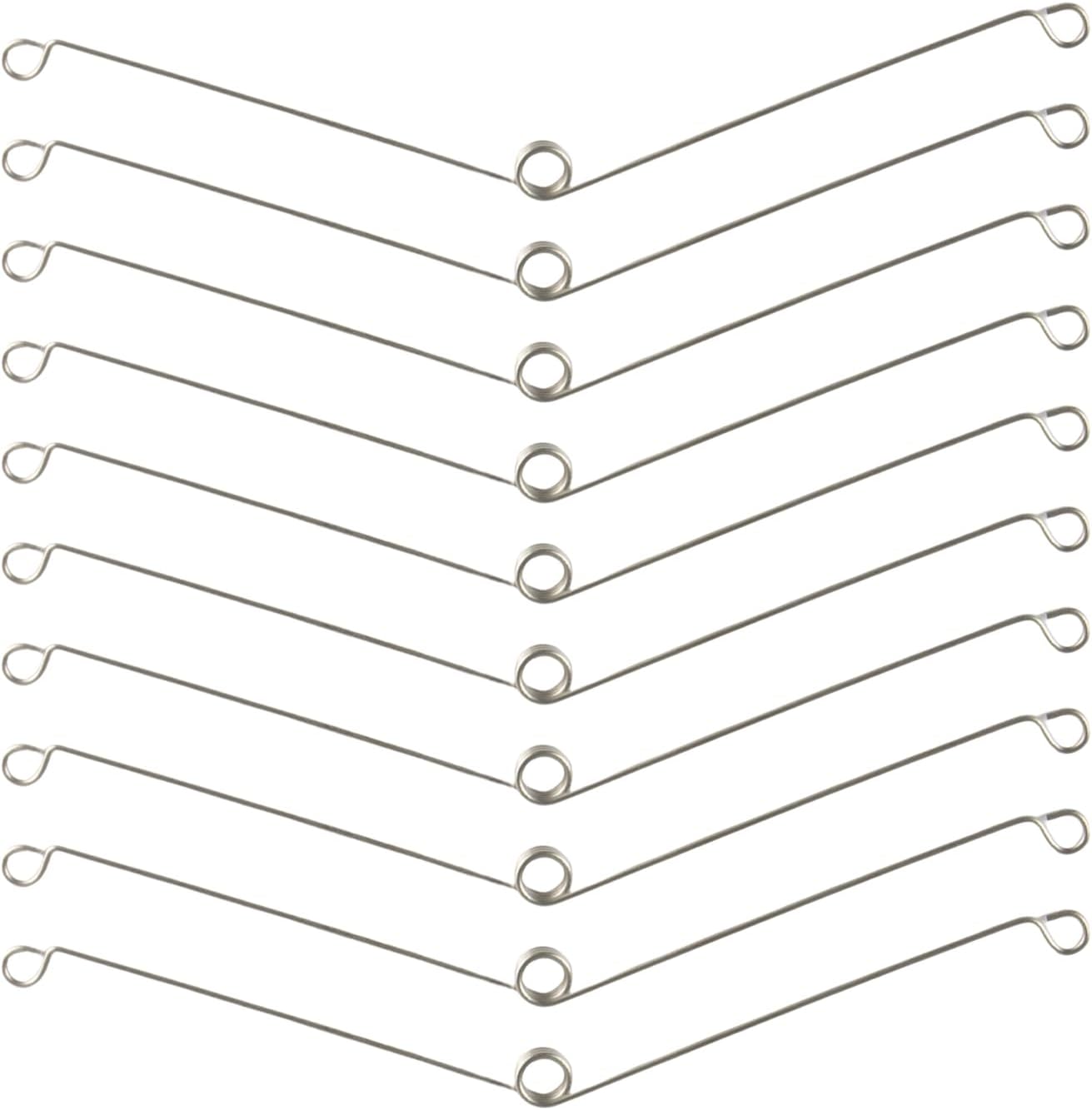 10Pcs Spring Clips for Recessed Light Fixtures, Metal Torsion Spring Clips, Recessed Light Covers Replacements for Bathroom Fan, Ceiling Exhaust Fan, Recessed Lighting Trim (Sliver)