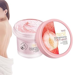 Esfoliante de pêssego, Suave Peach Scrub Hidratante Hidratante Limpeza Poros Produto, Excelente Esfoliante Hidratante Útil Corpo Rosto Mão Pé Coxas Joelhos Esfoliante Pengzi