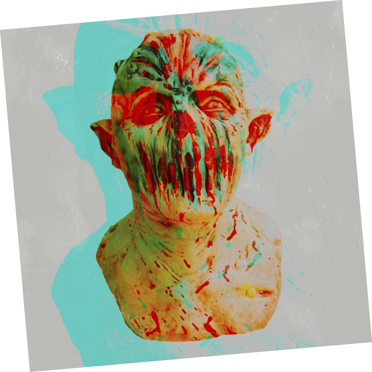 Maschera senza Labbra Zombie Halloween Design Poroso per Visione Chiara Materiale Resistente per Feste in Maschera