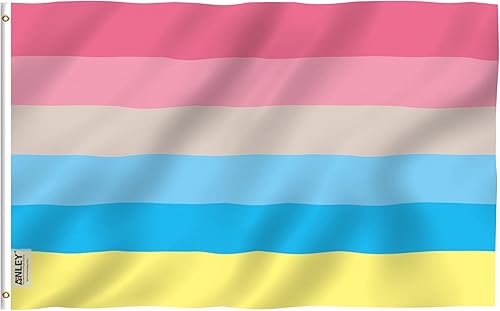 Vista 27 de ANLEY Fly Breeze - Bandera de orgullo Agender de 3 x 5 pies, color vivo y a prueba de decoloración, cabecera de lona y doble costura, bandera