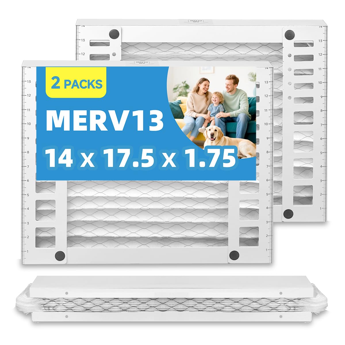 DR90 14 x 17.5 x1.75 Dehumidifier Filter MERV 13 Compatible with DR90, DR120 (50070171-002) and Santa Fe Advance90, Advance100, Advance120, Advance2#4037722-01 2 Packs