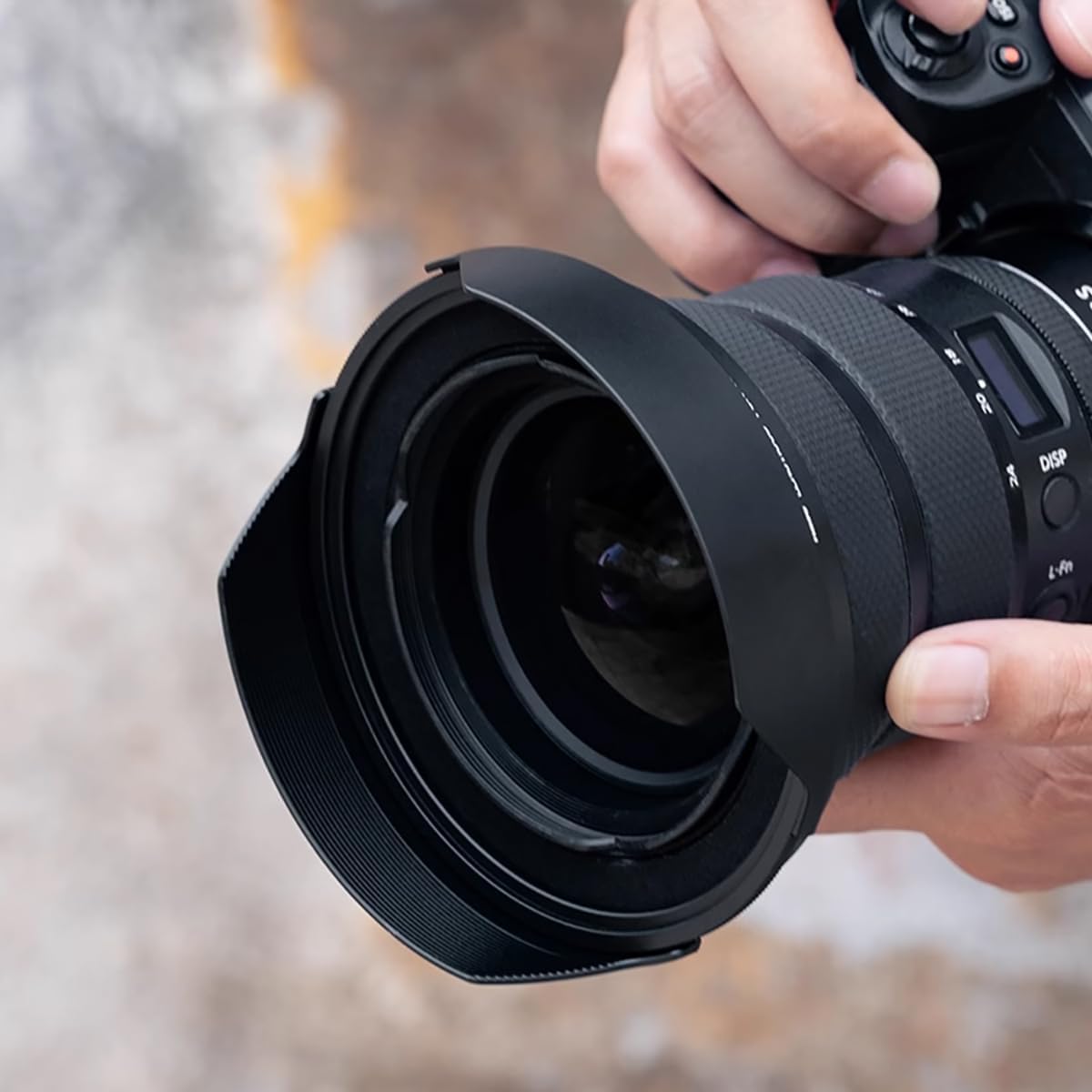 Kase Aluminum Lens Hood with 112mm Magnetic Filter Adapter Ring + Plastic Rear Lens Cap for Nikon Z 14-24mm F2.8 S Lens