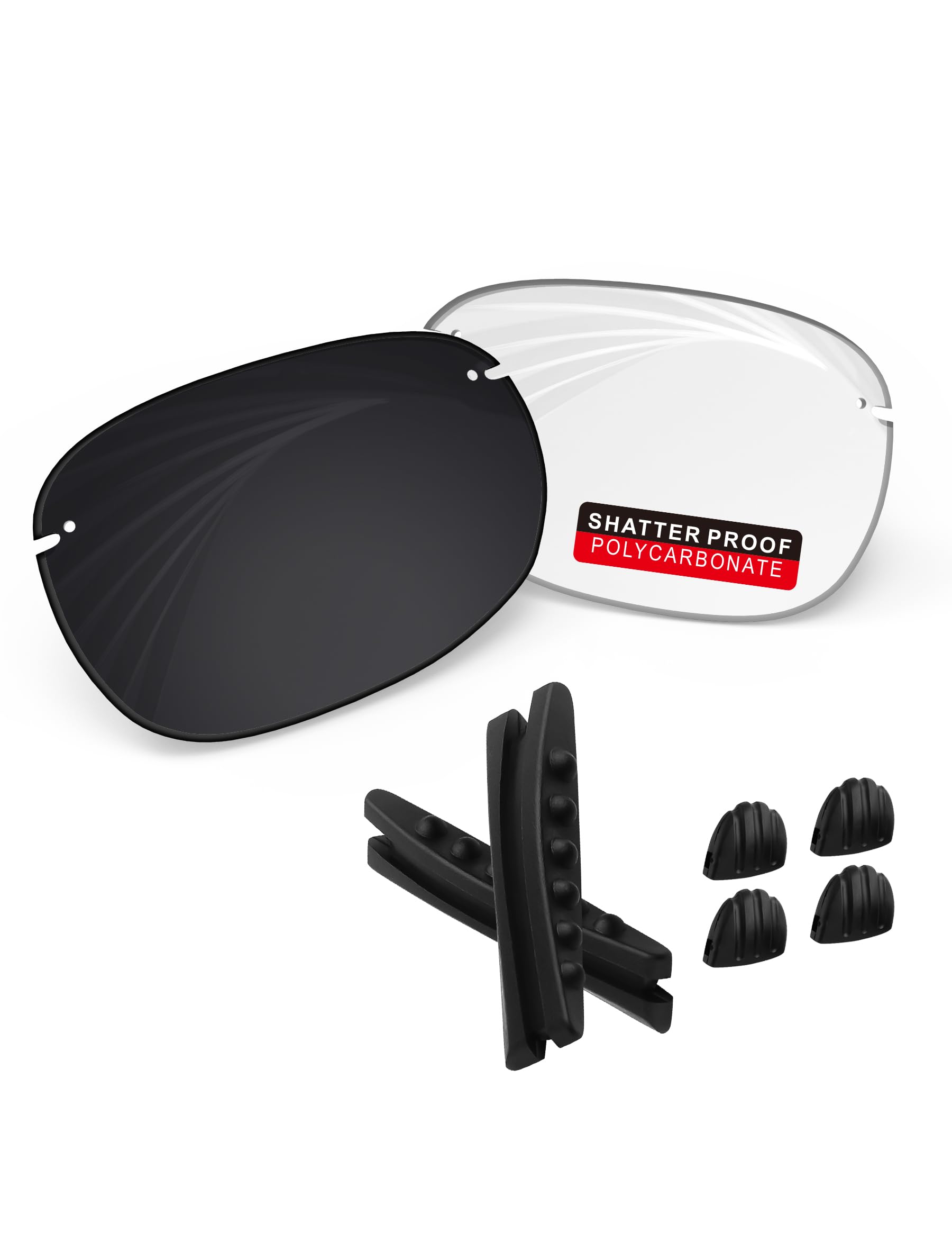 PRO+ Lentes de repuesto de policarbonato y kits de goma para gafas de sol Maui Jim Ho'okipa MJ407