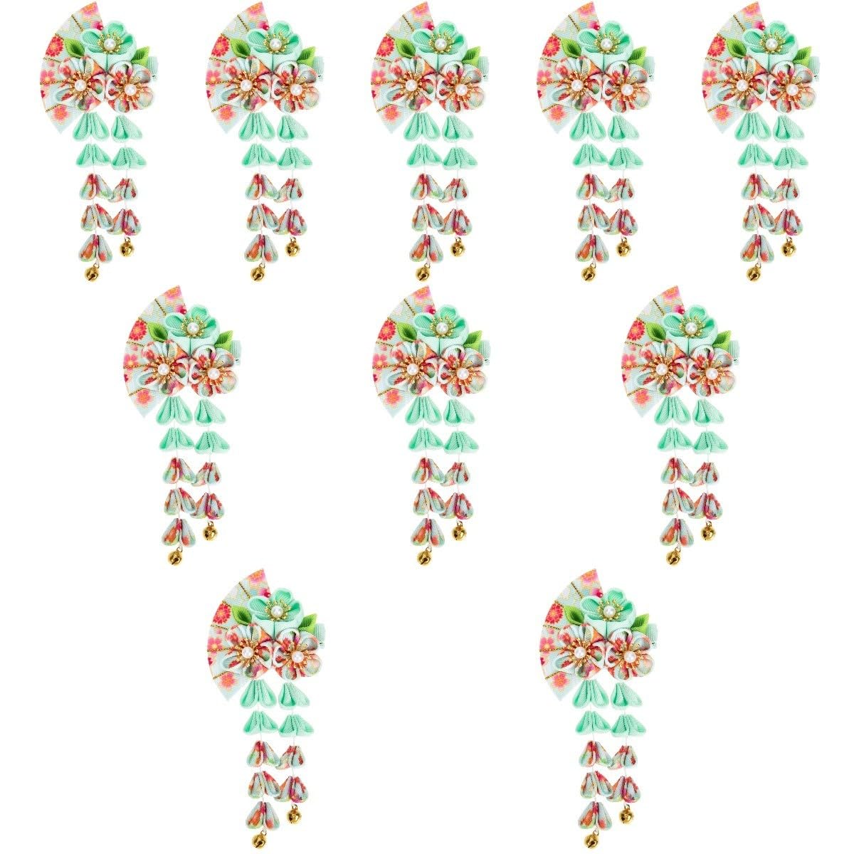 FRCOLOR 10St Quaste Glocke Haarschmuck hochzeitshaar schmuck wedding hair accessories Kopfschmuck mit Quasten Haarspange im japanischen Stil Kopfbedeckung im japanischen Stil Legierung