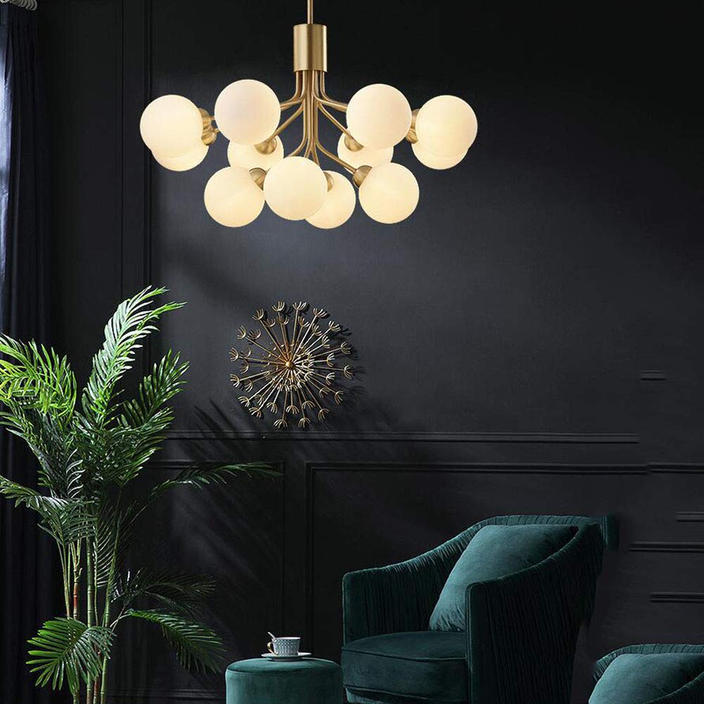 Lampadario Industriale Vintage Sputnik a 18 luci, lampadario Moderno a Sfera in Vetro, Lampada da soffitto Irregolare in Metallo, Lampada da Cucina per lavello, Bar, 12 Teste