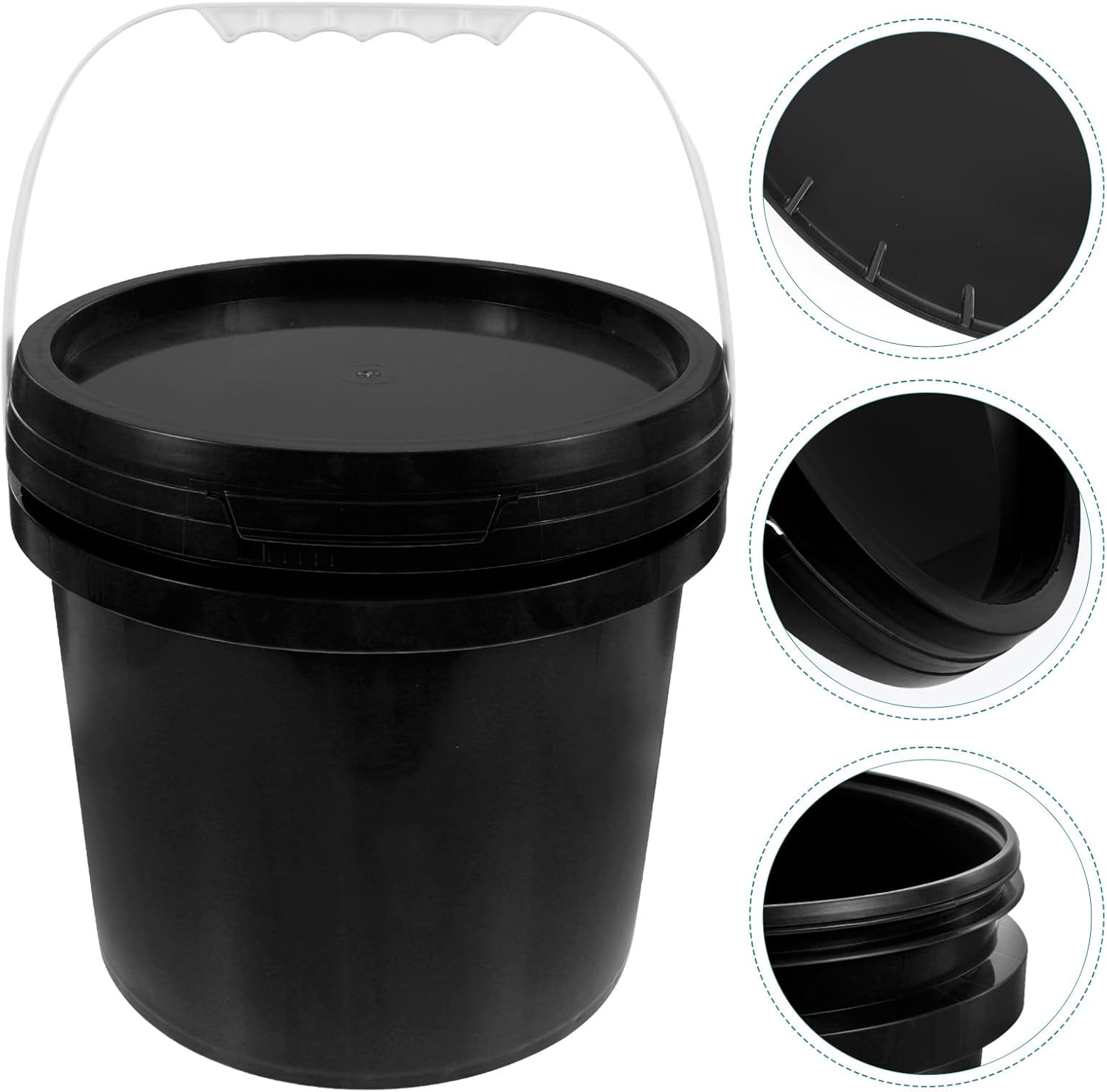 ARTIBETTER 5L Food Grade Sealed Bucket with Lid Airtight Paint Container for Storage and Paint Touch Ups Plastic Pail for Home Workshop Use