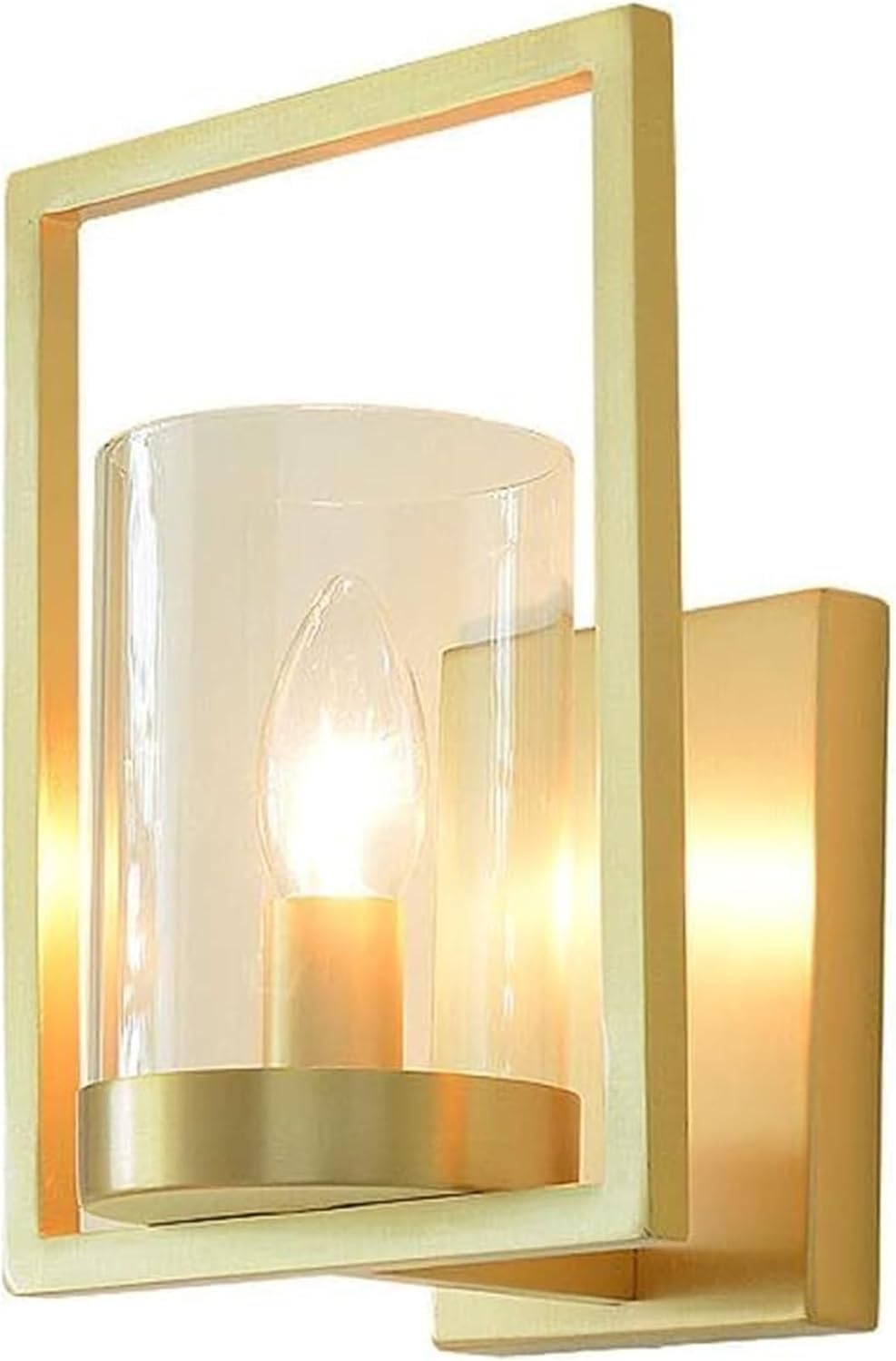 SMCCYYSD Glass Wall Sconce Lamp Indoor Antique Brass Light Fixture Bedroom Bedside Copper Lamps Modern Sconces Chandelier T-155
