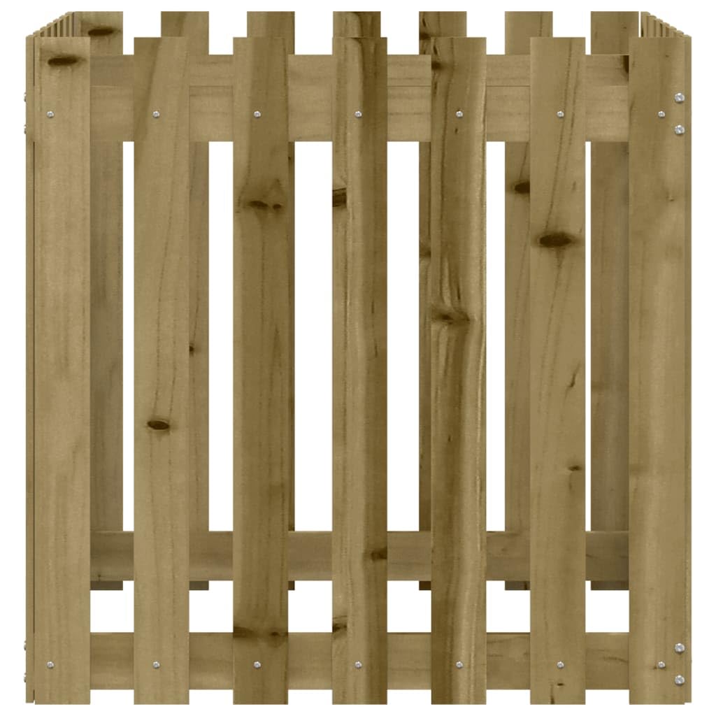 Holz-Pflanzkübel 70x70x70 cm Kiefernholz kesseldruckimprägniert großer Blumentopf im Latten-Design langlebig & witterungsbeständig für Garten Balkon & Terrasse
