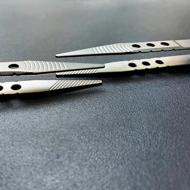 TC4 Titanium EDC Tweezers Precision Point Adjustable Tension Non-Slip Anti-Corrosion DIY & Craft Tool 91mm