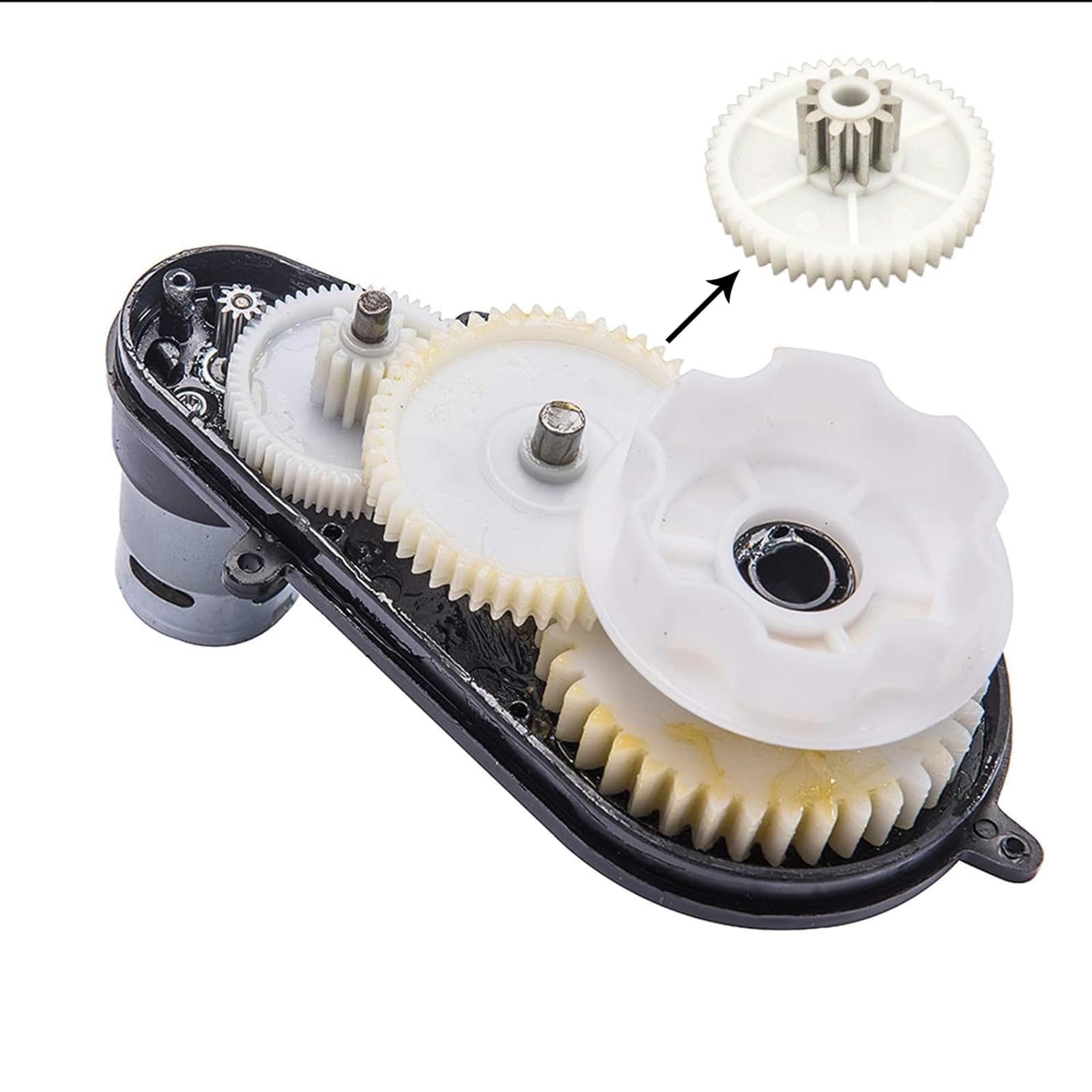 2 unidades de 12 V 40000 RPM RS550 de alta velocidad, repuesto para niños que conducen Jeep, SUV, vehículos eléctricos, apertura 0.5 in 2