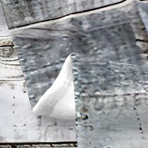 Miniatura 5 de Manta con temática de lago, color azul y gris, diseño retro de rayas de madera, manta de forro polar para niños, adolescentes y adultos, estilo