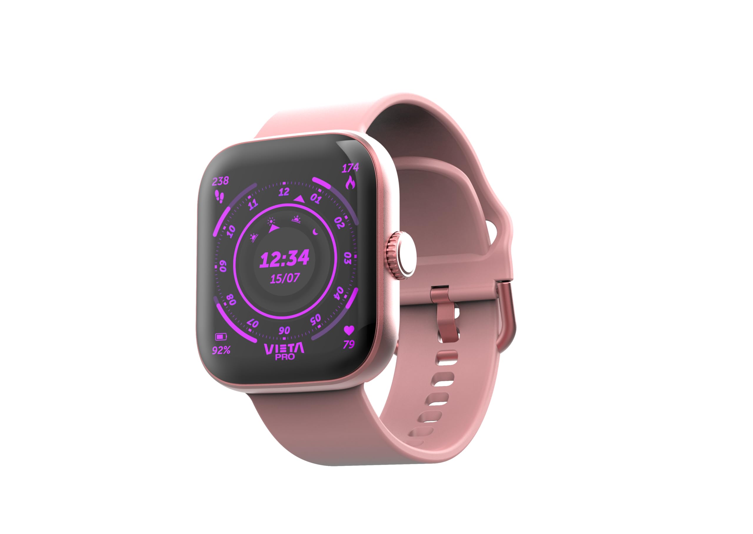 Vieta Pro Reloj Inteligente Hombre Mujer, Pantalla AMOLED de 1,61'' Smartwatch con Llamadas Bluetooth, Batería 7 días, Monitor de Sueño, Smart Watch para iOS y Android | Beat 7S