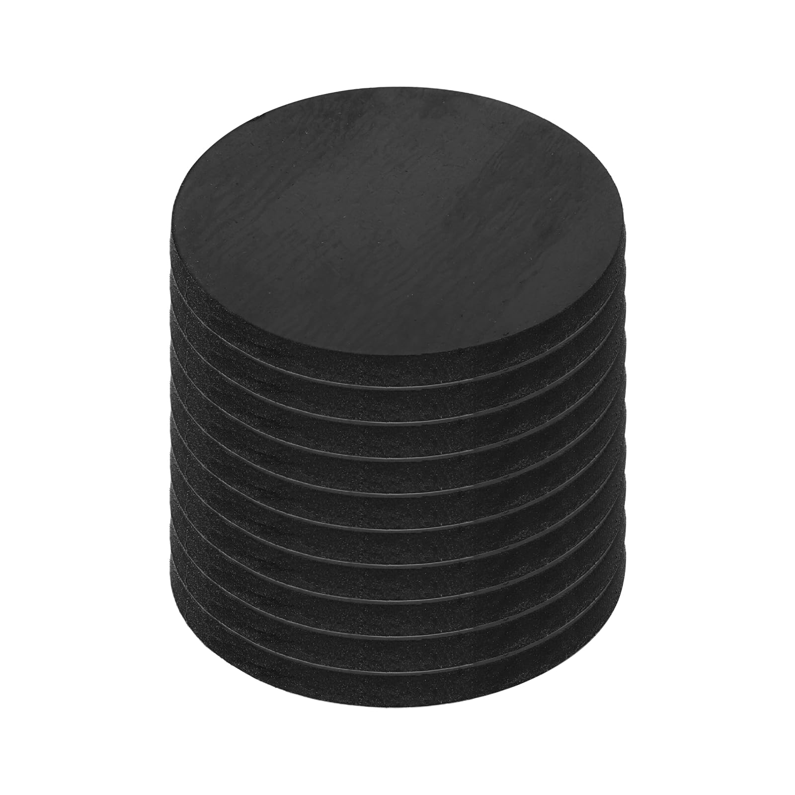 sourcing map 10Pcs Non Slip Furniture Pads, 55x4mm Self Adhesive Round Rubber Furniture Grippers, Floor Protector for Chair Table Legs, Hardwood Floors and Home Appliances, Black
