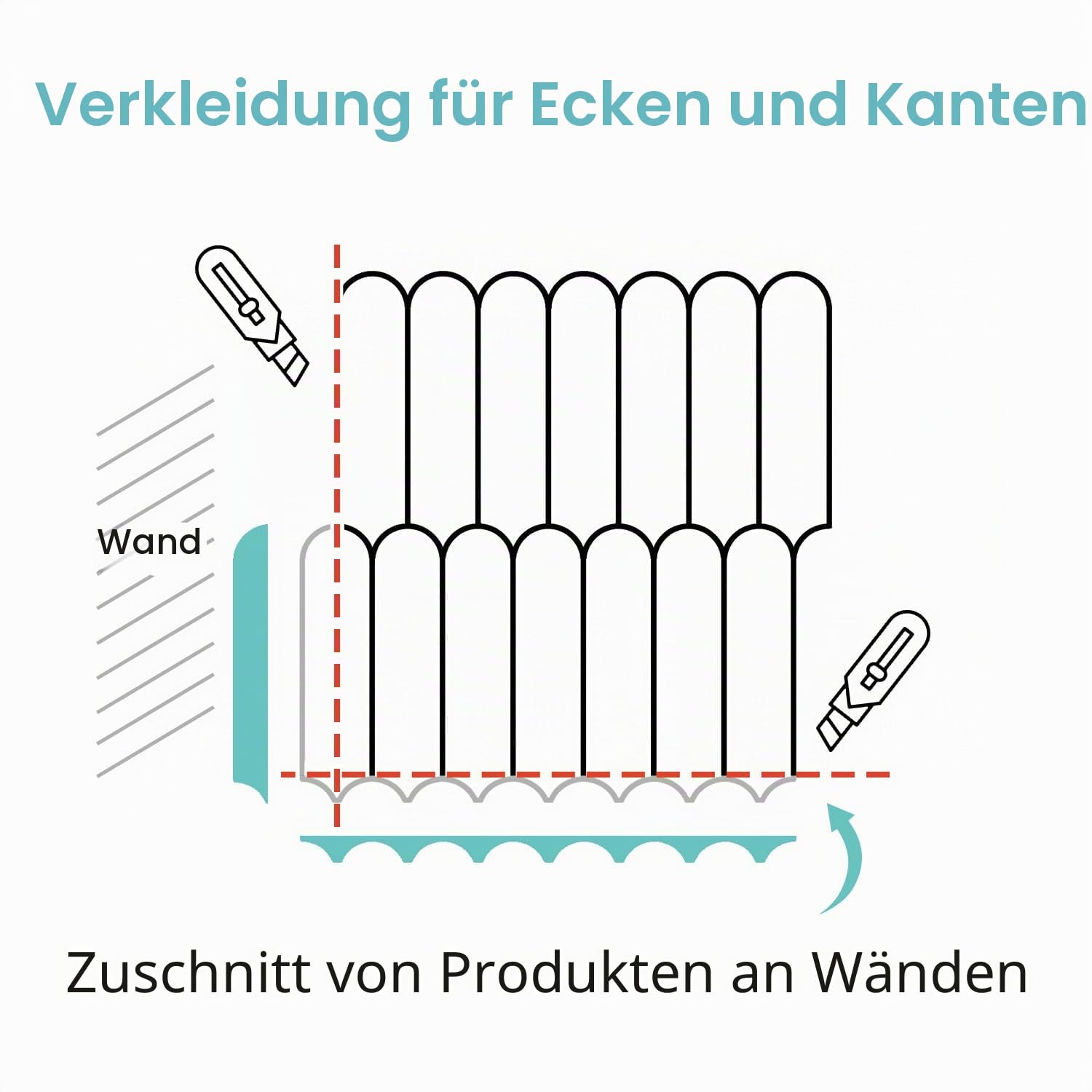 Commomy Upgrade Dickere Klebefliesen Küche Bad 3D Fliesenaufkleber Grün