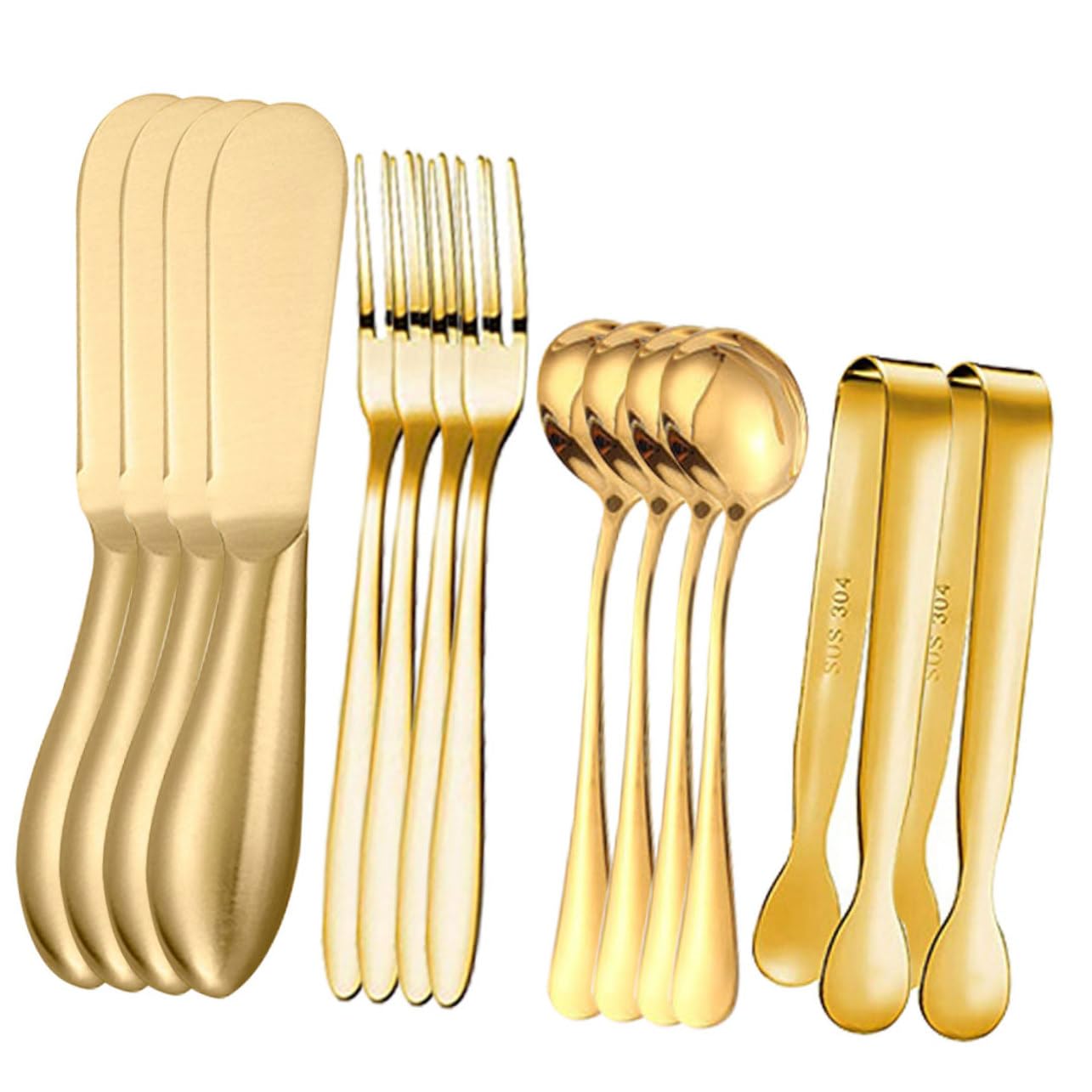 Garneck Butter Knife Cheese Spreader Set Stainless Steel Utensils Ideal for Cheese Board Desserts