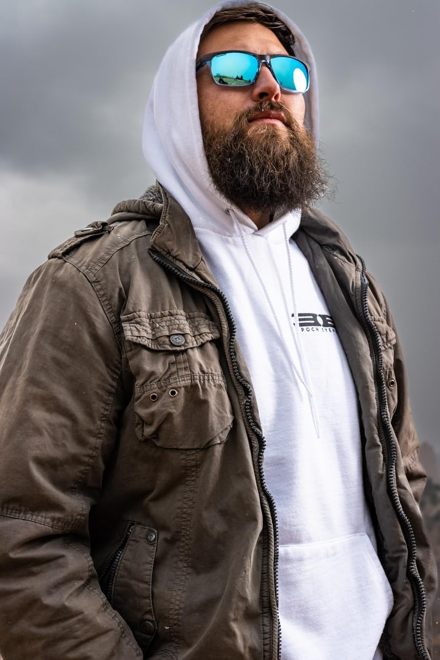 Epoch Eyewear Delta Sunglasses 2 Pair Crystal Blue Black Frame Smoke Lens Blue Mirror Lens - Image 7