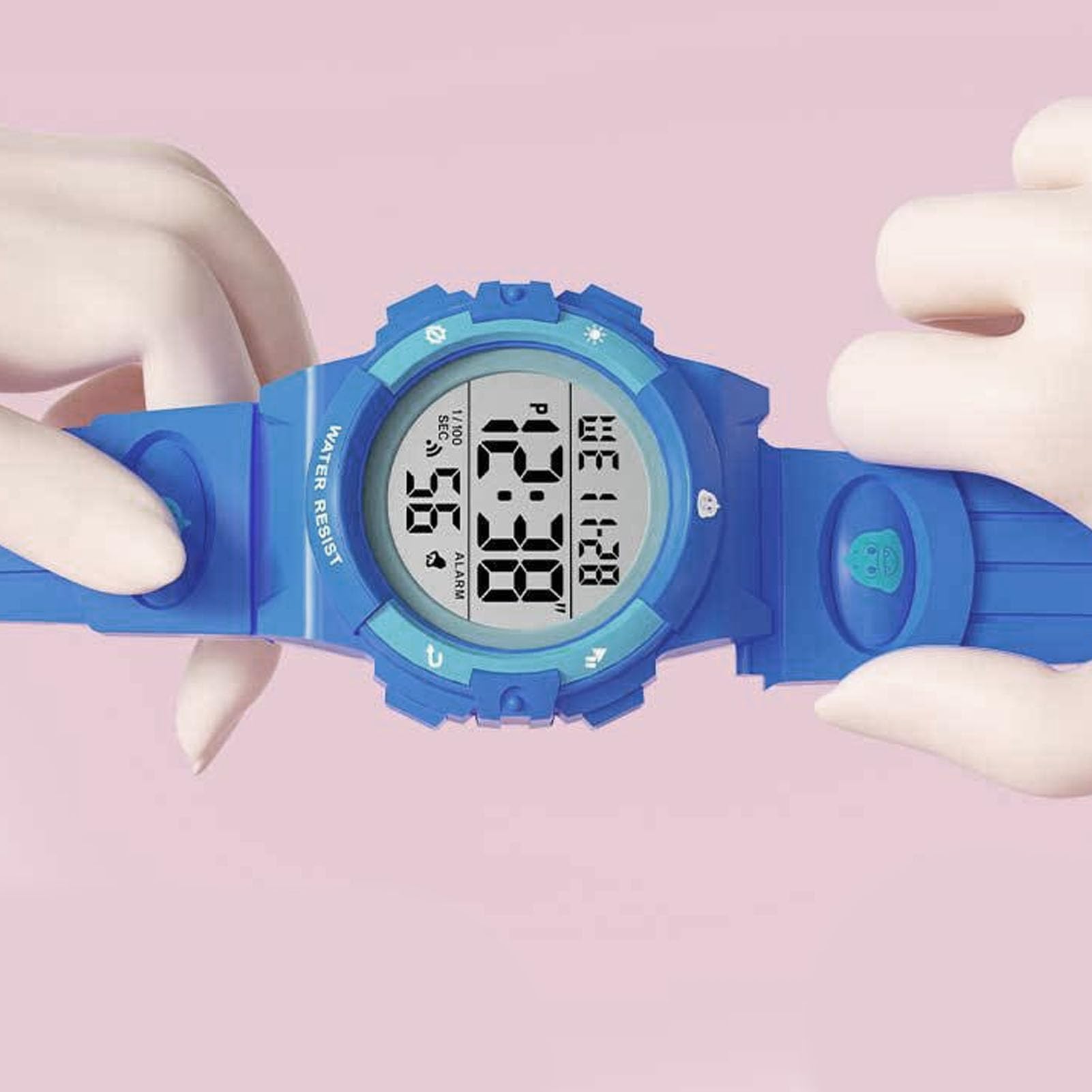 Montre Numérique Multifonctionnelle pour Enfants avec Bracelet Et Boîtier De Rechange, Réveil étanche, Fonctions NFC, Montre pour Garçons, Cadeau