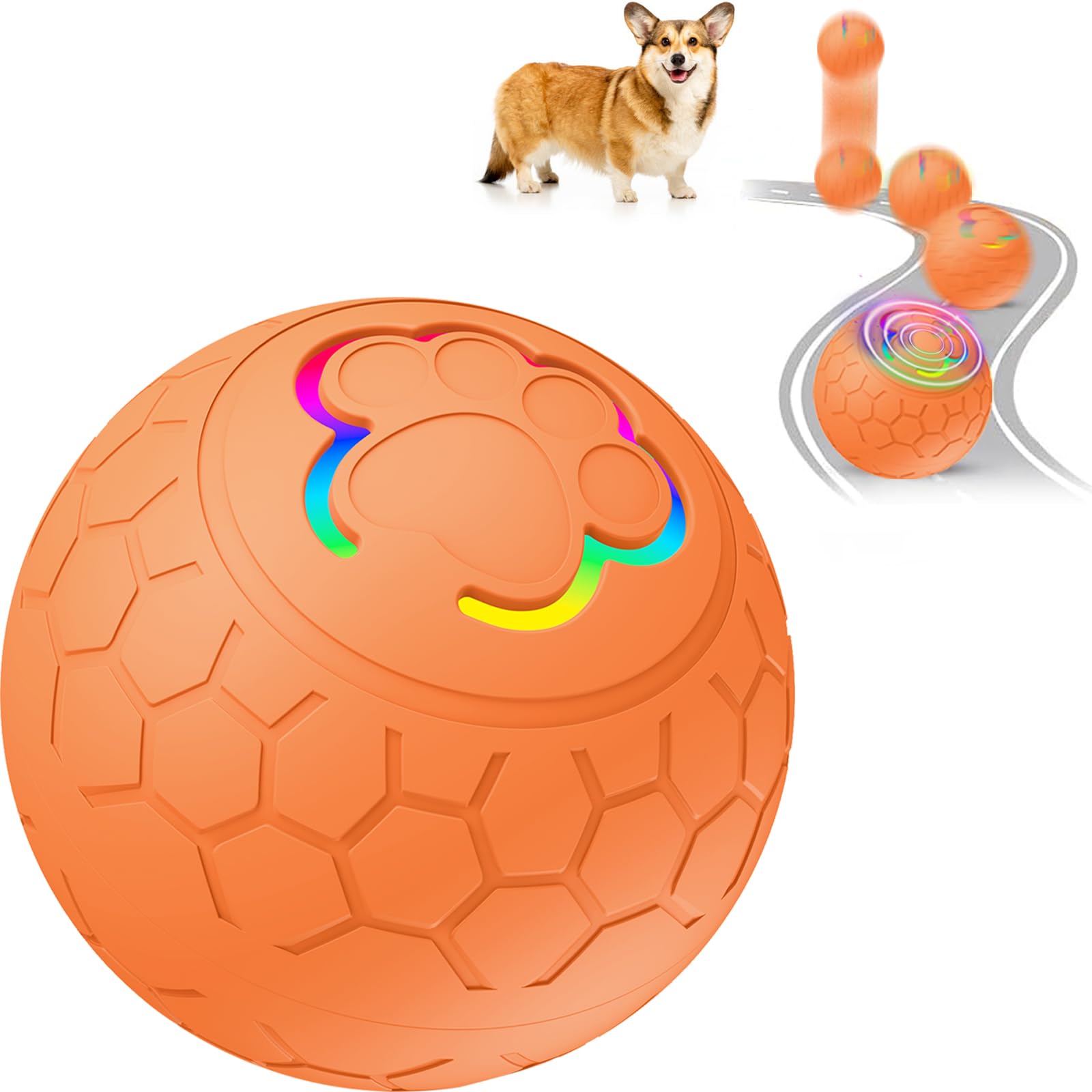Interactive Dog Ball Motion Activated - 2 2 Sturdy Interactive Dog Toys for Puppy Small Medium Dogs Active