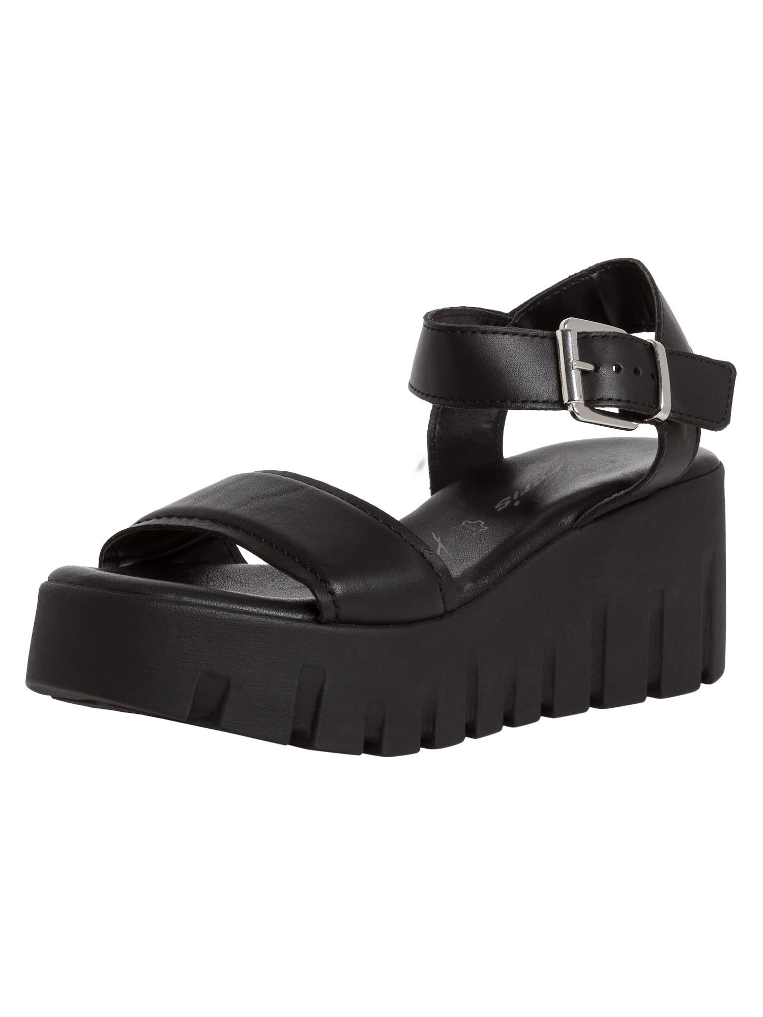 Tamaris Women’s sandal with wedge heel black 5.5 UK