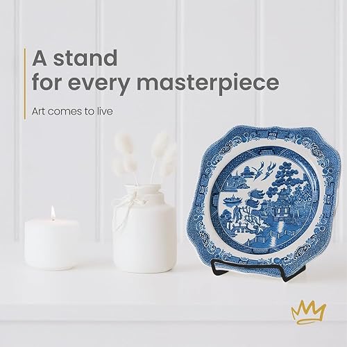 Miniatura 3 de KINGDOM SOLUTIONS Made in USA - Paquete de 12 caballetes de metal ajustables resistentes y duraderos para exhibir libros, marcos, cómics, platos y