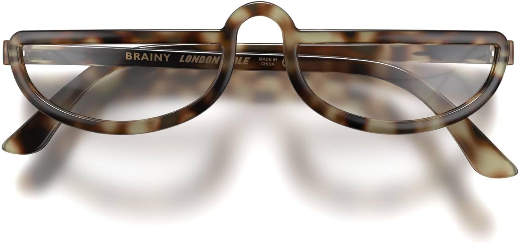 LONDON MOLE® Brainy reading glasses | Cool half moon shaped readers | Men’s Women’s Unisex | Spring hinges