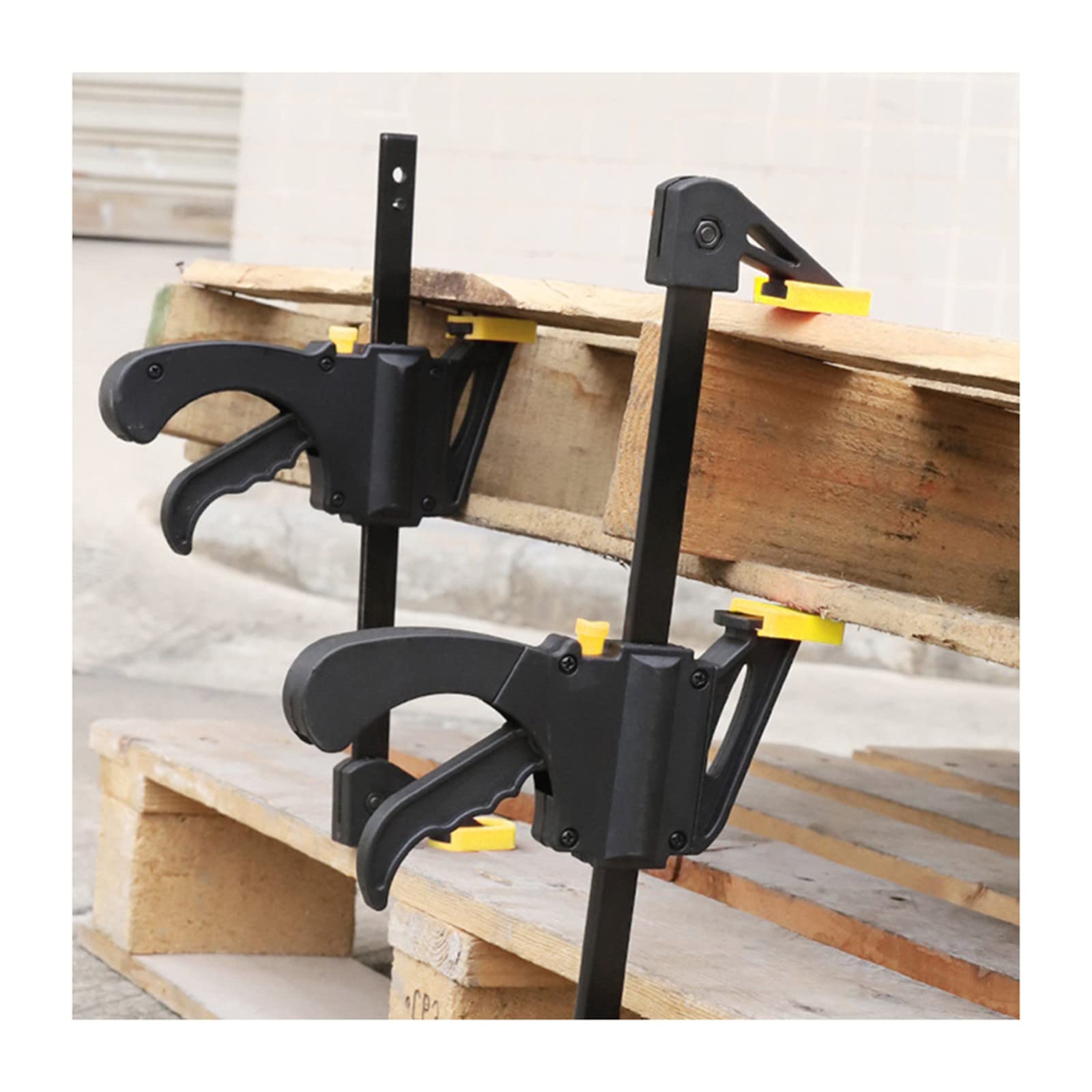 Abrazadera de trinquete rápida de 4 pulgadas, kit de abrazadera de barra de trabajo para carpintería, pinza de sujeción inversa, herramientas manuales (color: 4 pulgadas, 3 piezas) (4 pulgadas, 5 pi