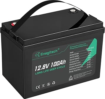 12V 100Ah LiFePO4 Lithium Battery, Up to 15000 Deep Cycles, Low-temp Protection, Ideal for RV, Marine, Trolling Motor, Solar/Wind, Off-Grid and more 12.8V 100Ah