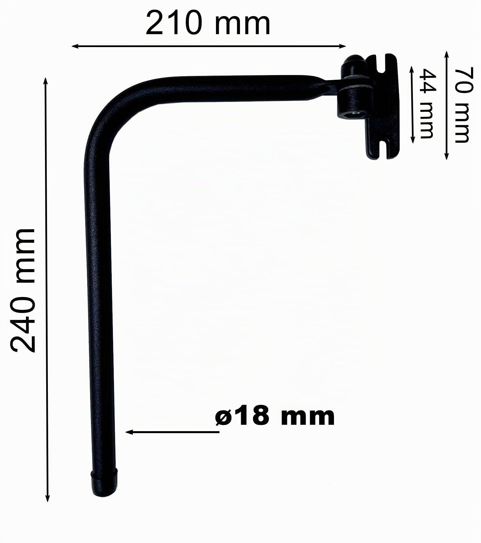2 specchietti retrovisori esterni 233 x 145 mm Ø18 universali per trattore, camion, con supporto per specchio retrovisore
