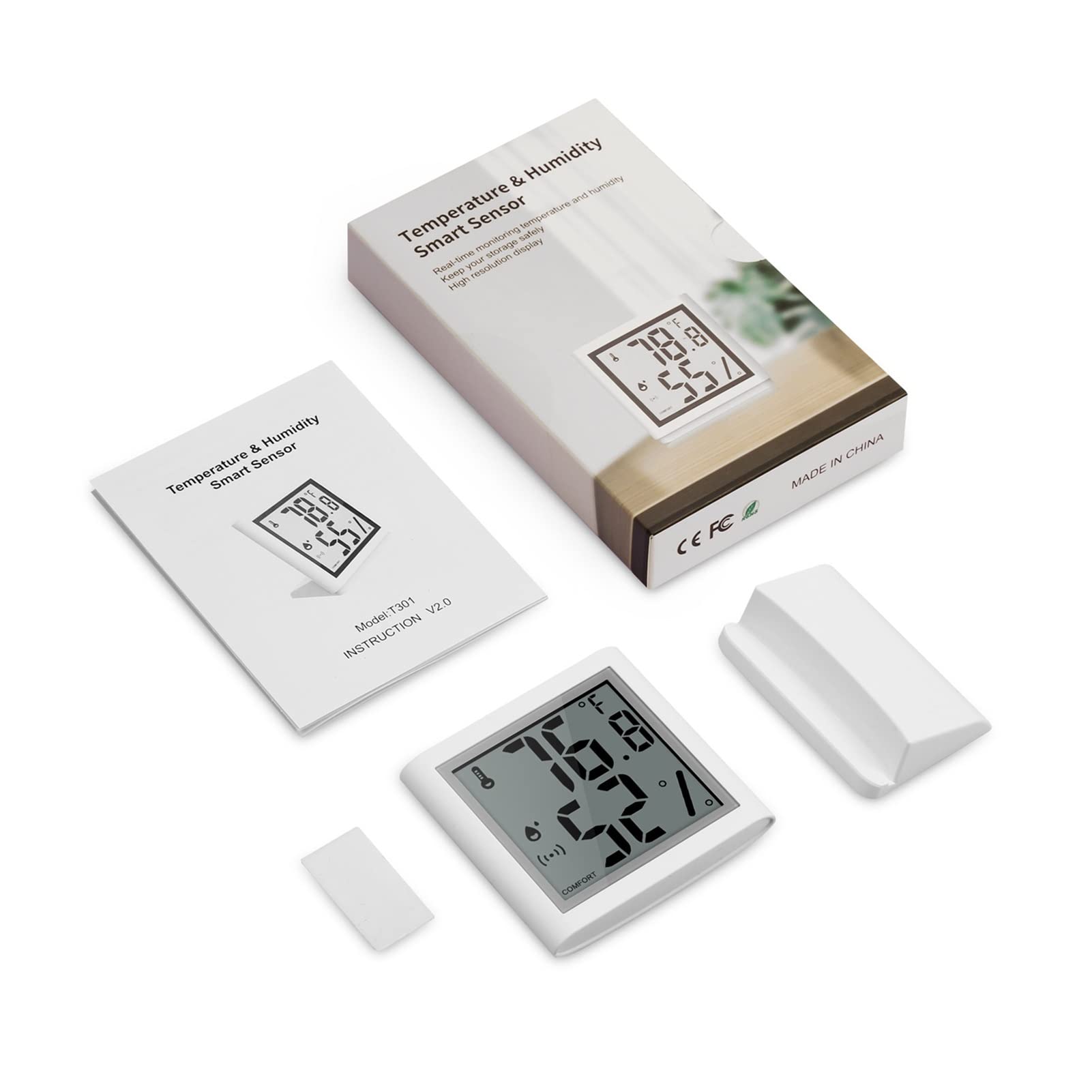 Termometry basenowe Smart Bluetooth Termometr higrometr LCD Wyświetl czujnik do pomalowania na zewnątrz alarmu wilgotności wilgotności do odkrytych i krytych basenów, spa, jacuzzi
