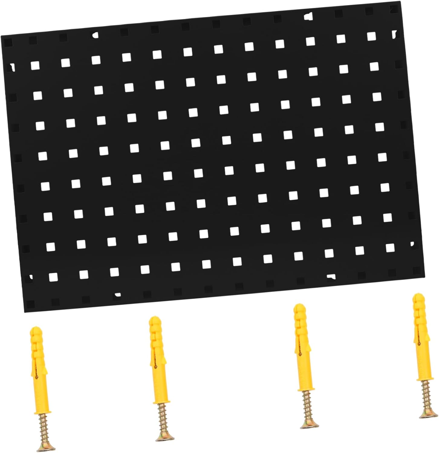 PRETYZOOM 1pc Tool Hanging Board Tool Hooks Rack Pegboard Garage Peg Board Organizer Tools Heavy Duty Hooks Tool Organization Panel Galvanized Steel Black