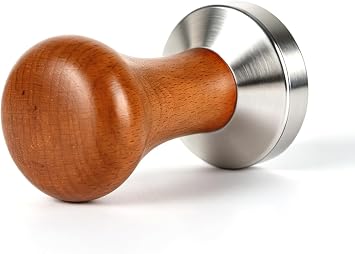 Spacekey Espresso Tamper, 51mm, Walnut Wood Handle, Stainless Steel Base, Premium Barista Coffee Tamper