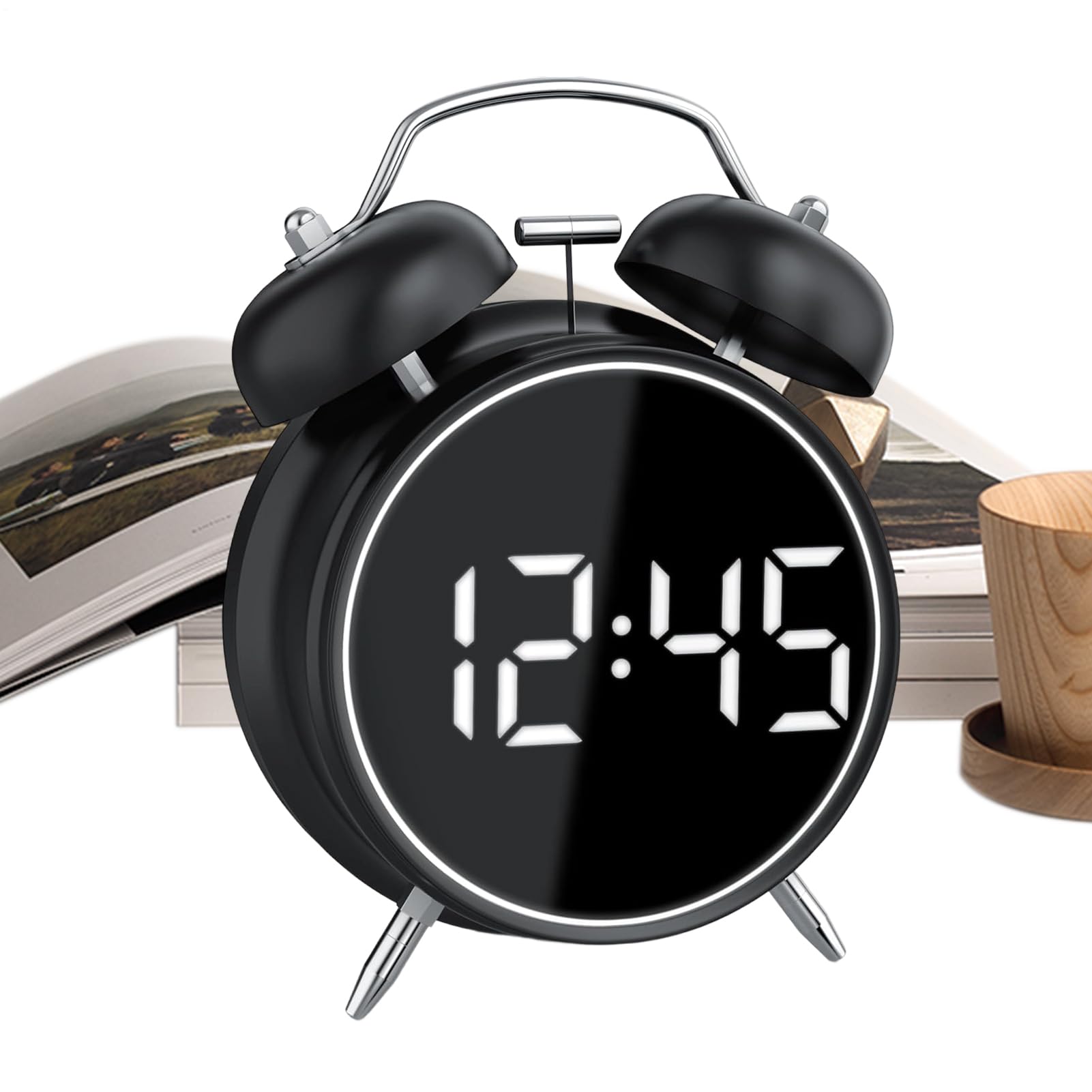 Réveil pour les dormeurs lourds vintage silencieux sans tic-tac