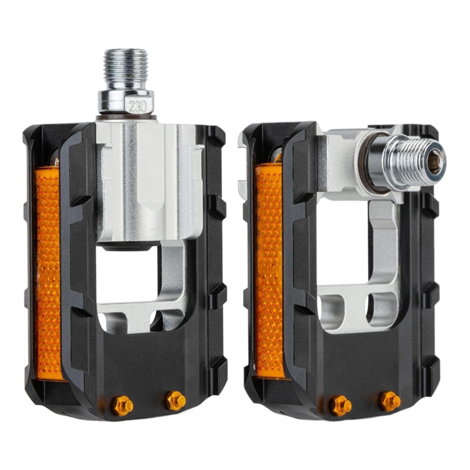 2 Faltbare Fahrradpedale 9/16 Zoll Mit Reflektoren - Platzsparend Für Citybikes & MTB