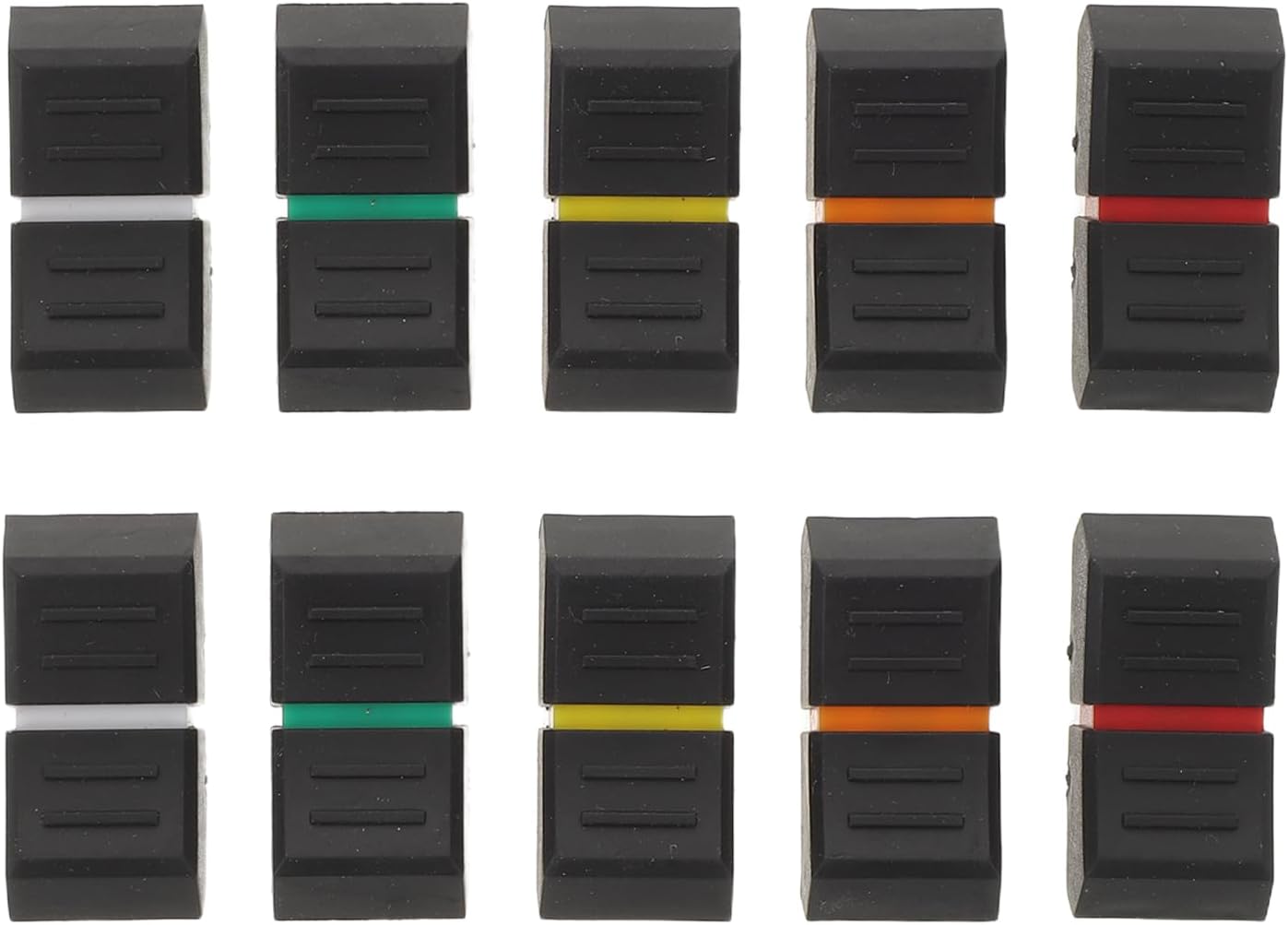 10pcs Non-slip Rubber Mixer Console Knobs 25x12x8mm, Audio Mixer Slider Fader Caps for Dj Controller, Potentiometer Accessories for Mixing Desk