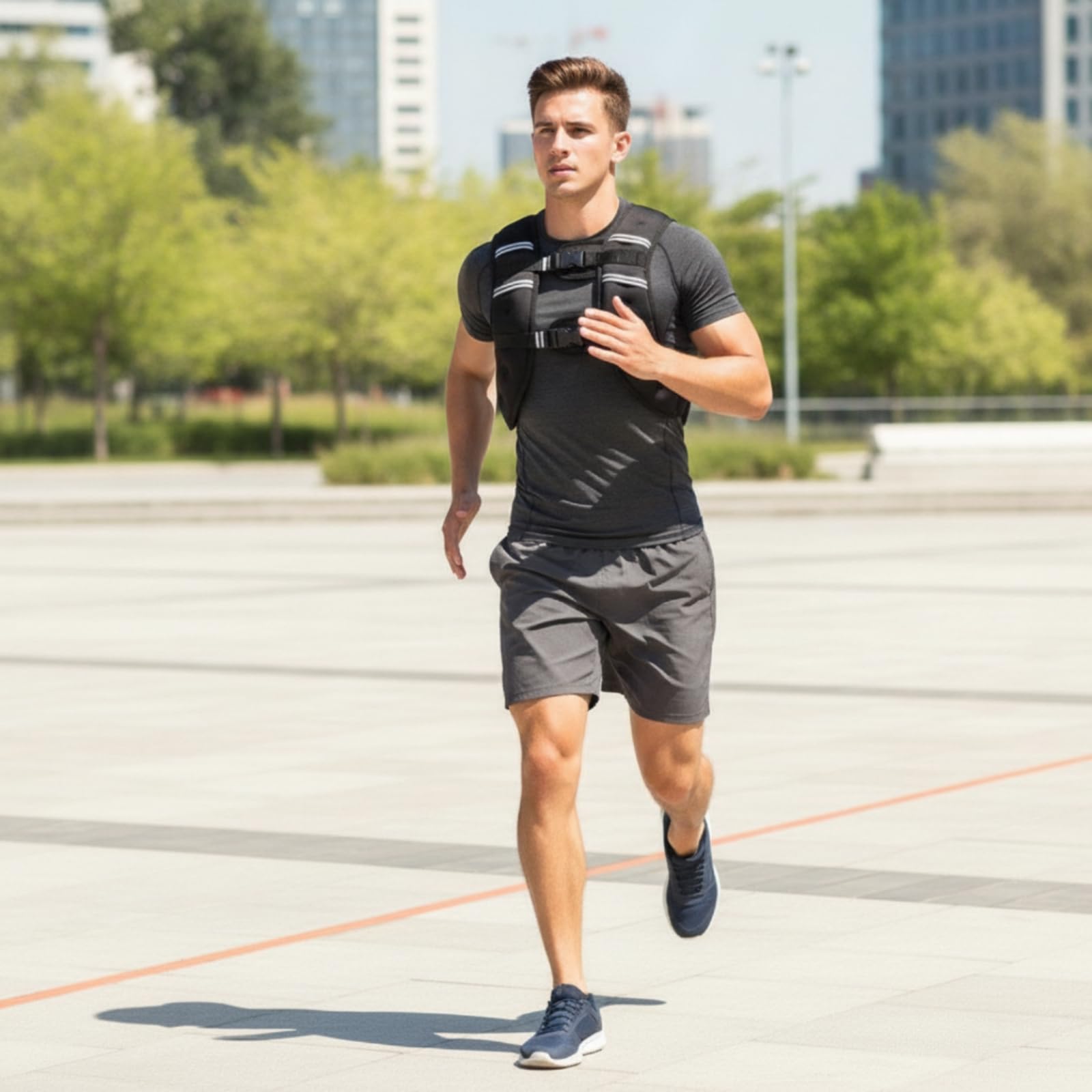 LOVIVER Gilet Zavorrato da Allenamento Fitness Pesato Regolabile in Neoprene con Schiena Aperta Traspirante per Massima Ventilazione Adatto per Corsa Escursionismo Palestra
