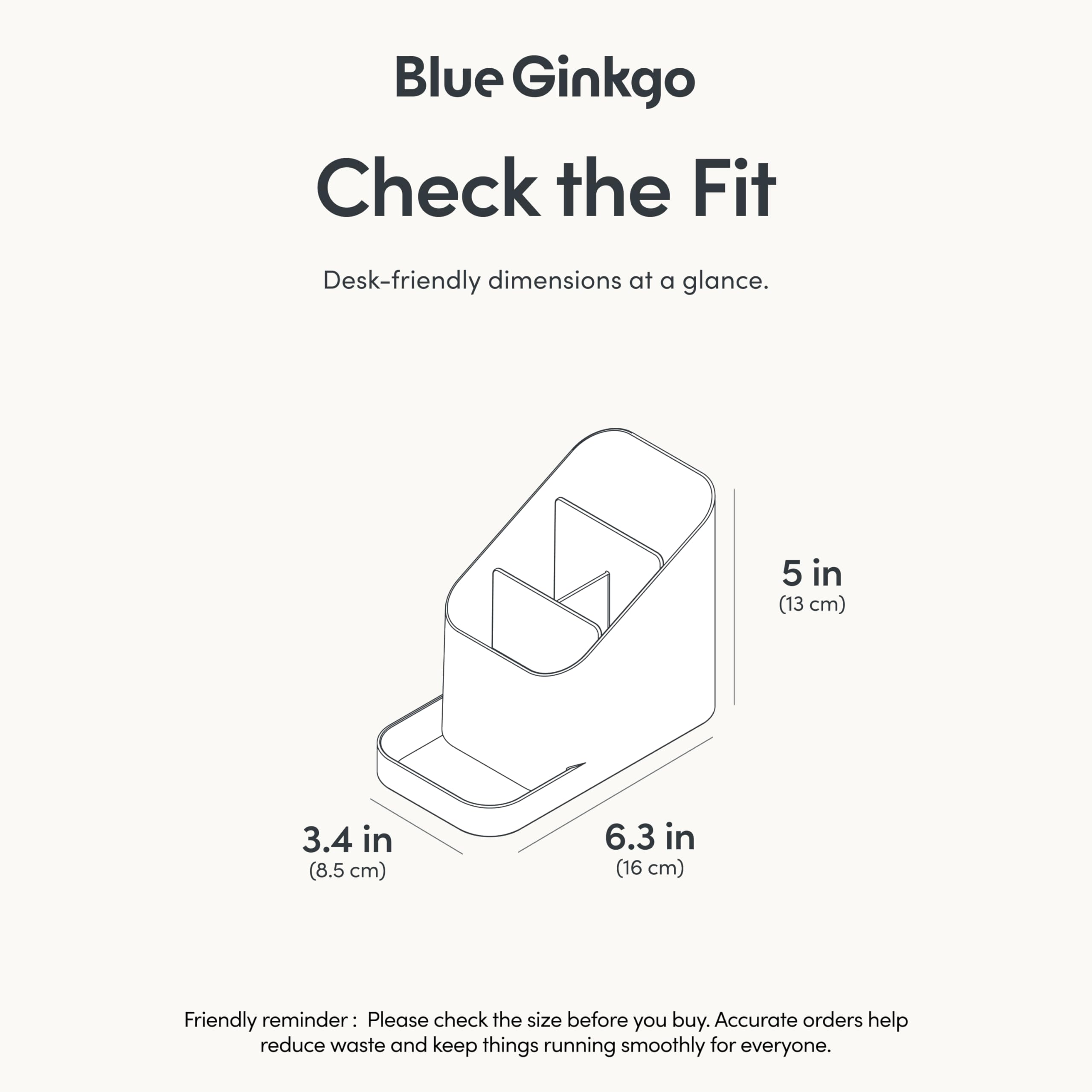 BLUE GINKGO Uchwyt na biurko – koreański organizer biurowy na ołówki, długopisy, notatki i artykuły biurkowe (biały)