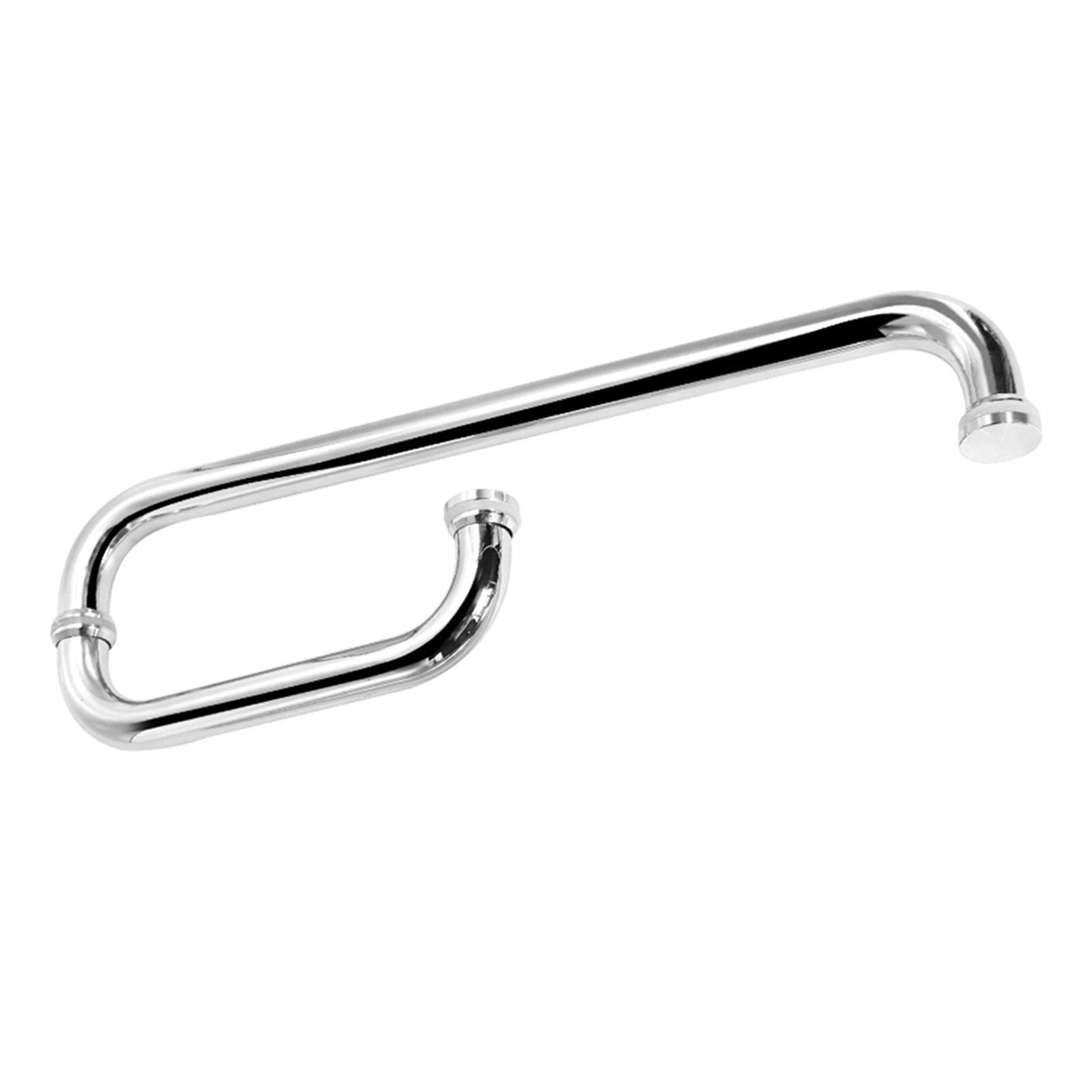 Barre d'appui en acier inoxydable pour porte de cabine de douche et salle de bain