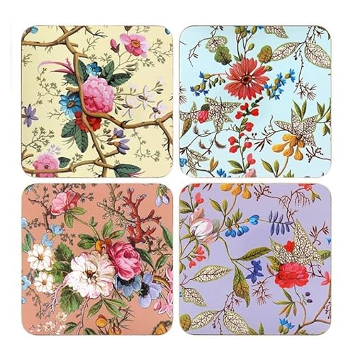 The Leonardo Collection William Kilburn Coasters Set of 4 | Coasters Set For All Modern Kitchen & Offices | Designed By William Kilburn | For All Types of Cups & Mugs